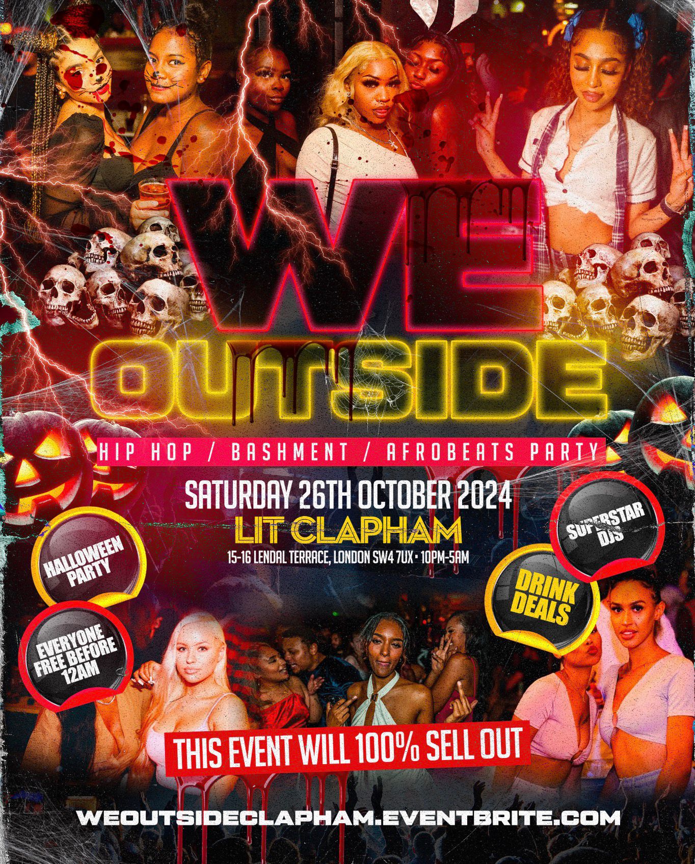 We Outside Hip Hop, Afrobeats, Bashment Halloween Party - Everyone Free ...