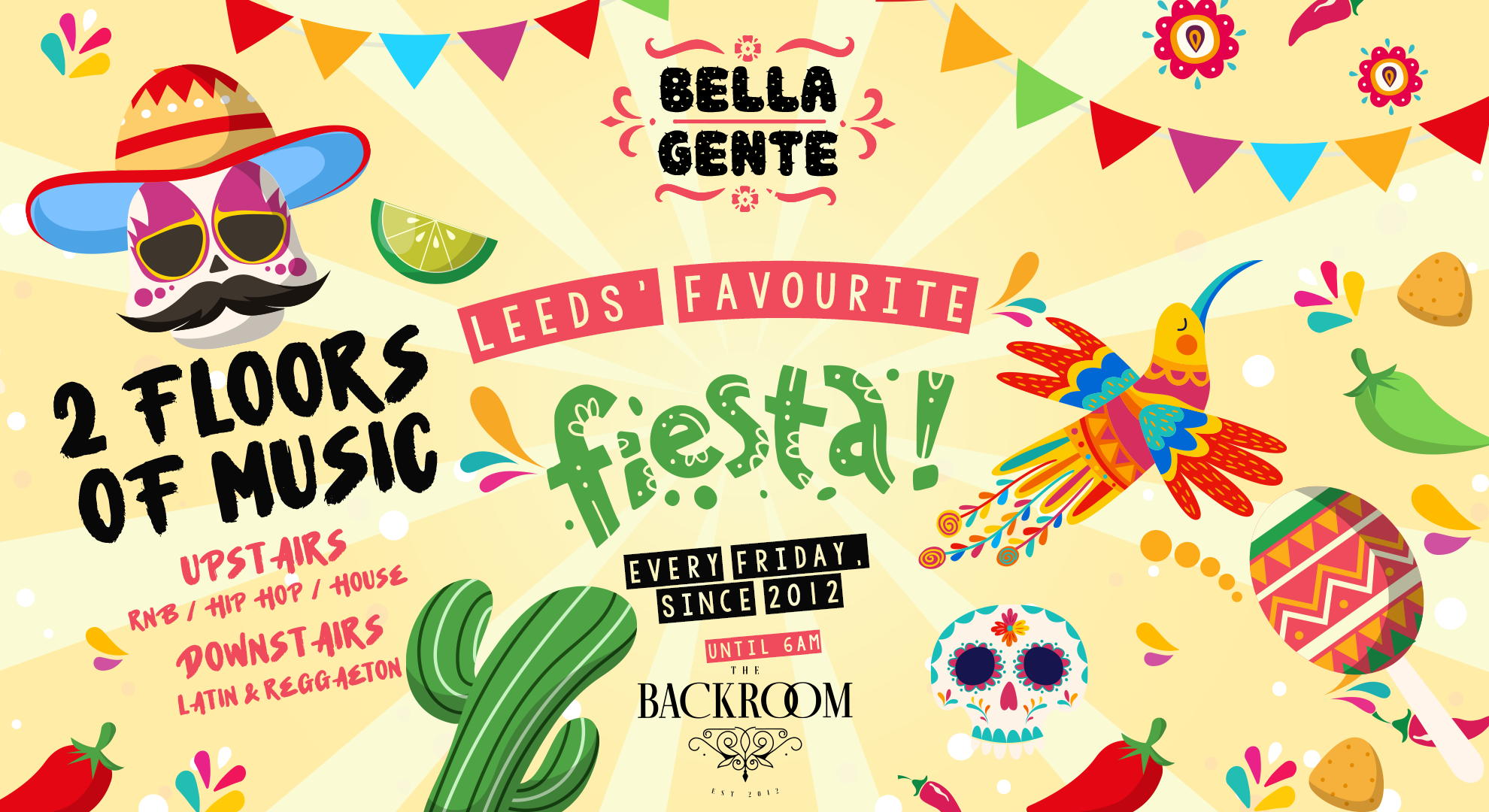 💃 La Fiesta | Bella Gente:: Reggaeton vs RnB & Hip Hop @ The Backroom | Friday 8th November