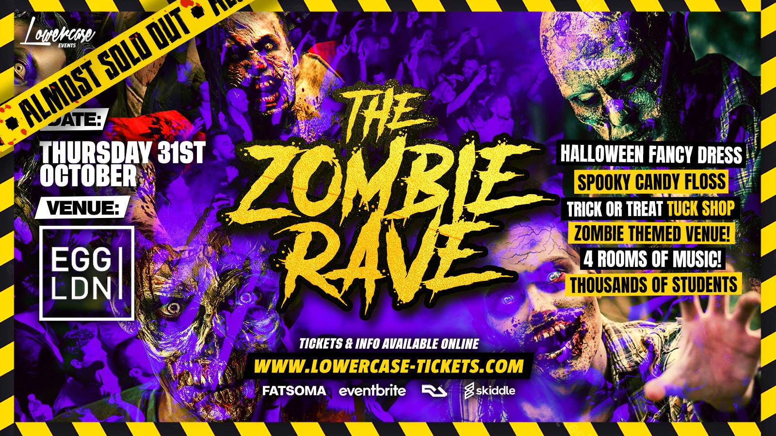 HALLOWEEN 2024 AT EGG LONDON! THE ZOMBIE RAVE ALL NIGHTER!