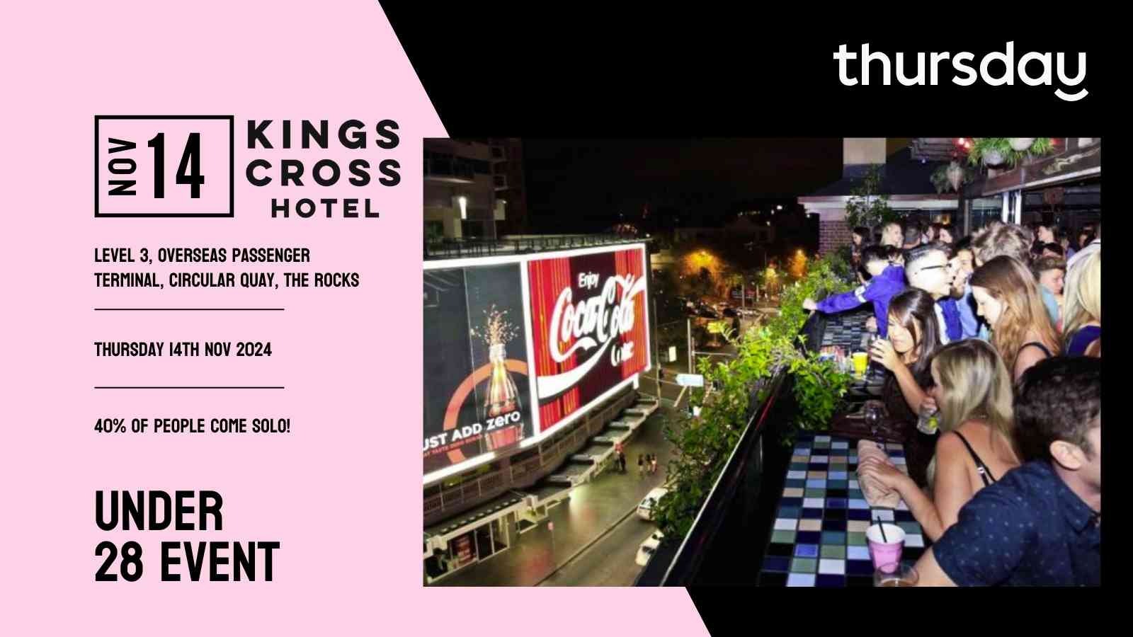 Thursday | Kings Cross Rooftop (Under 28) | Potts Point