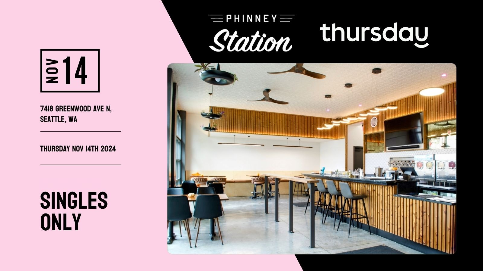 Thursday | Phinney Station (Under 35s) | Phinney Ridge