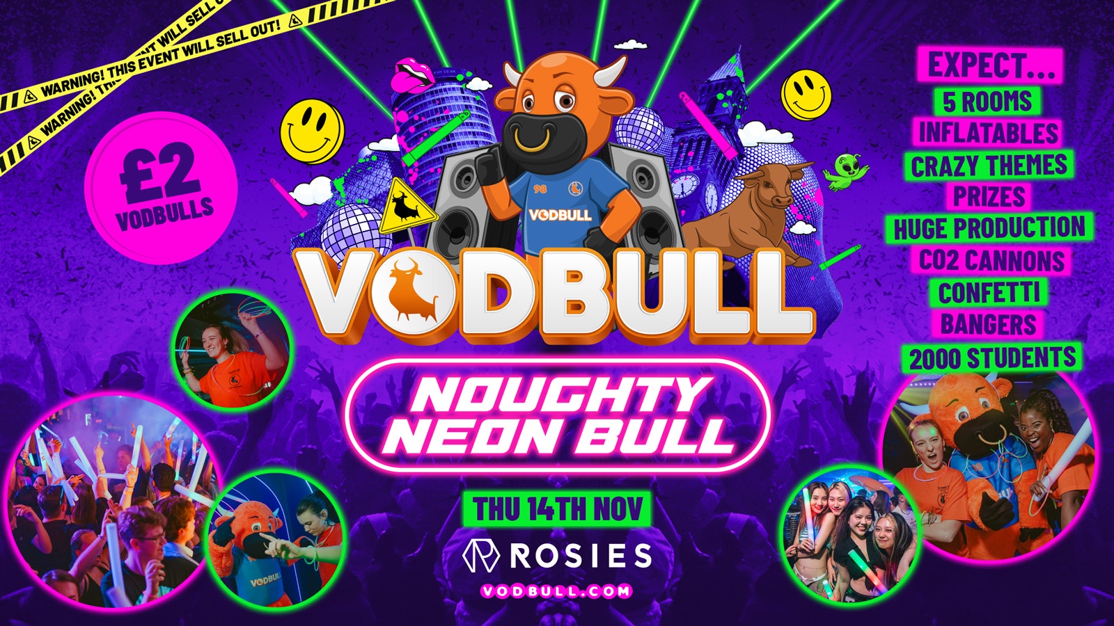 🧡 VODBULL at Rosies 💙 NOUGHTY NEON 💚 14/11