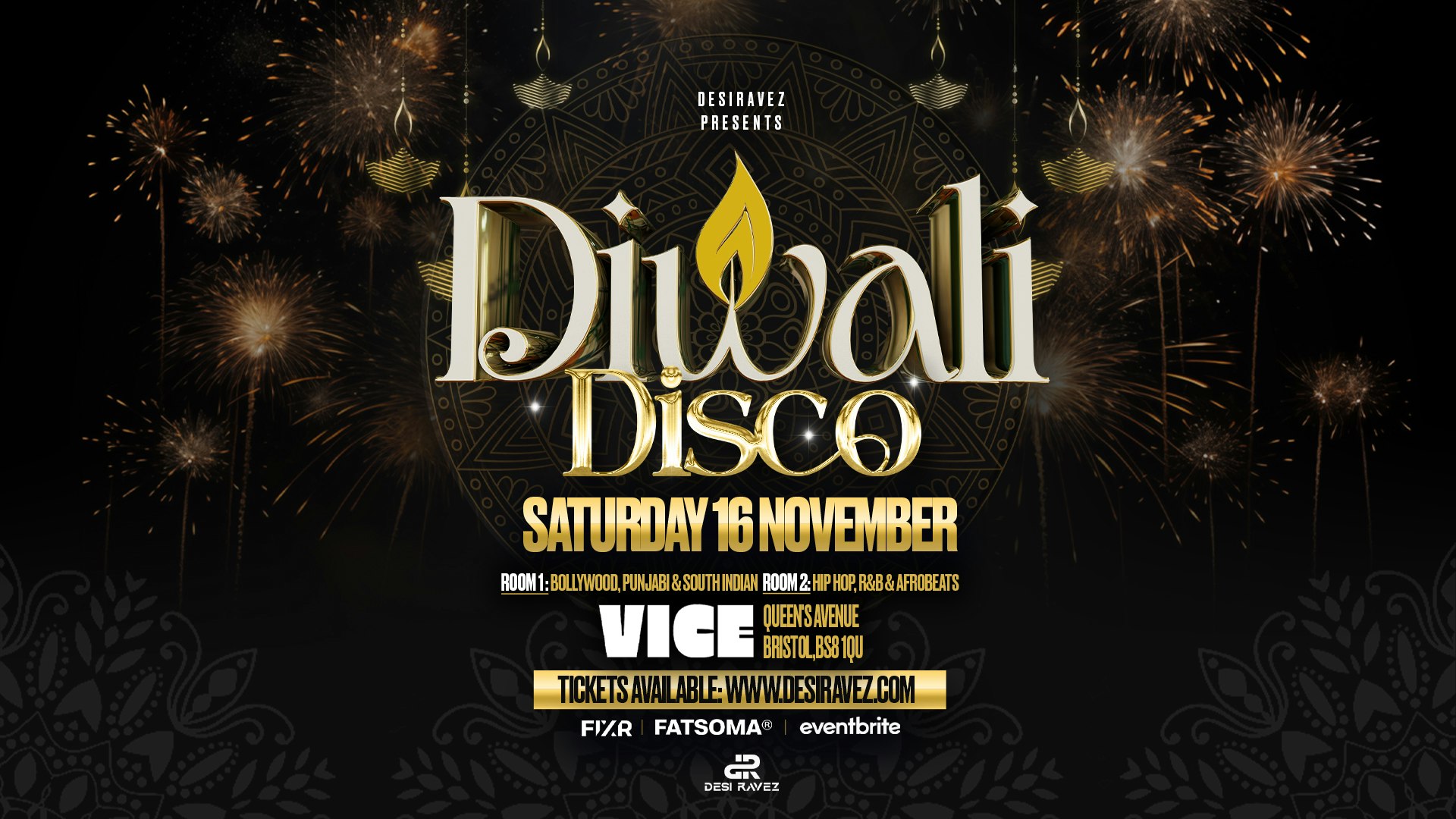 Disco Diwali 🪔 – Saturday 16th November @Vice Nightclub Bristol