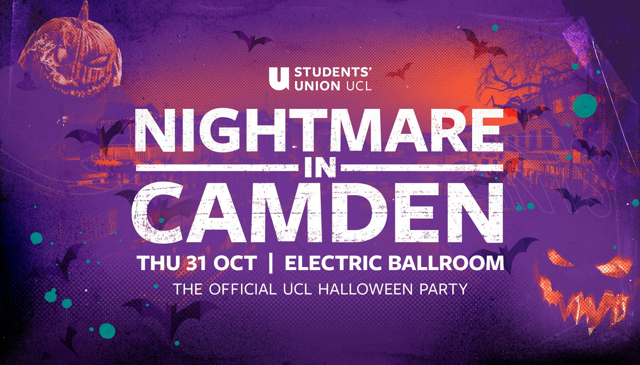 ⛔ SOLD OUT ⛔ UCL’s Official Halloween Party – Nightmare In Camden 🎃  at the Electric Ballroom! ⛔ SOLD OUT ⛔