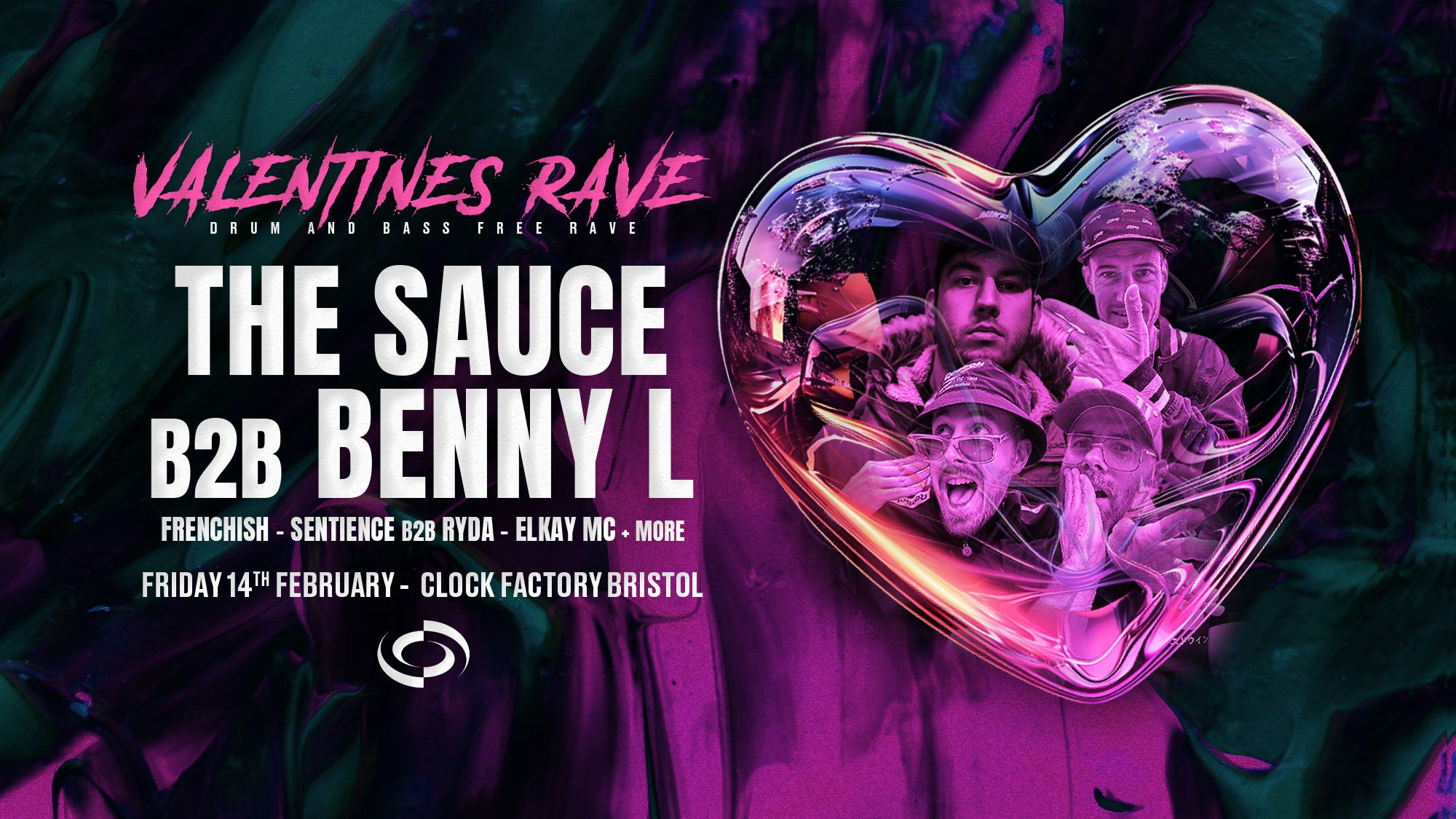 Valentine’s DNB FREE Rave • The Sauce B2B Benny L + More