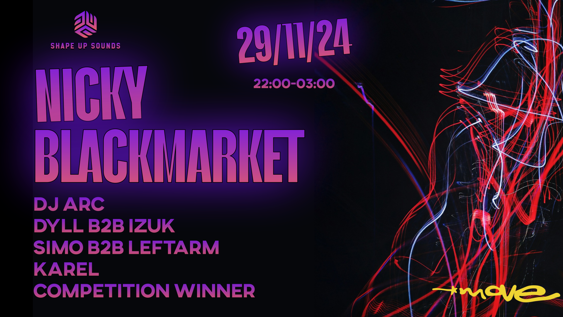 Shape Up Sounds presents: NICKY BLACKMARKET