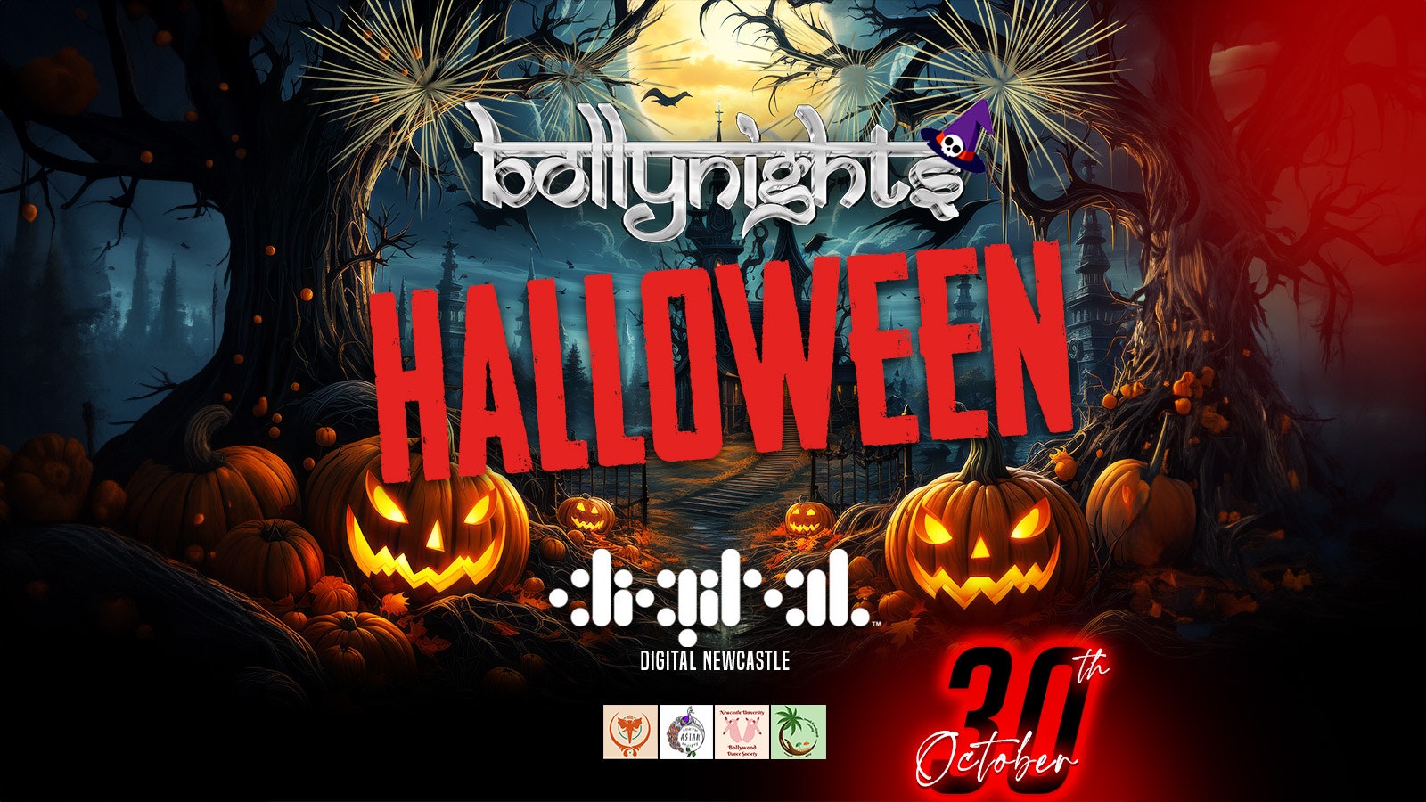 Bollynights Newcastle – Halloween Party 🎃  | Wednesday 30th October | Digital Nightclub