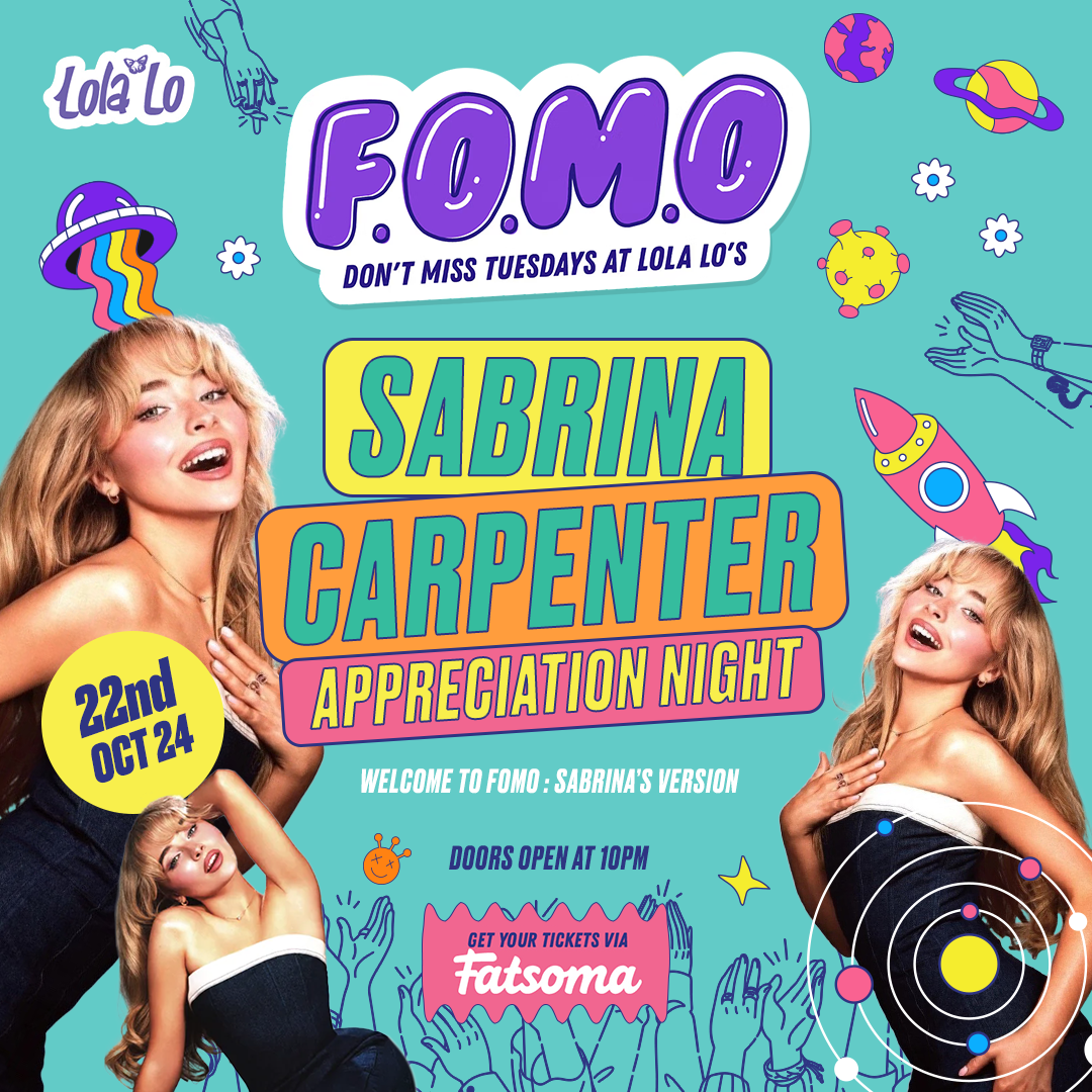 F.O.M.O – Sabrina Carpenter Appreciation Night 🩷🎧