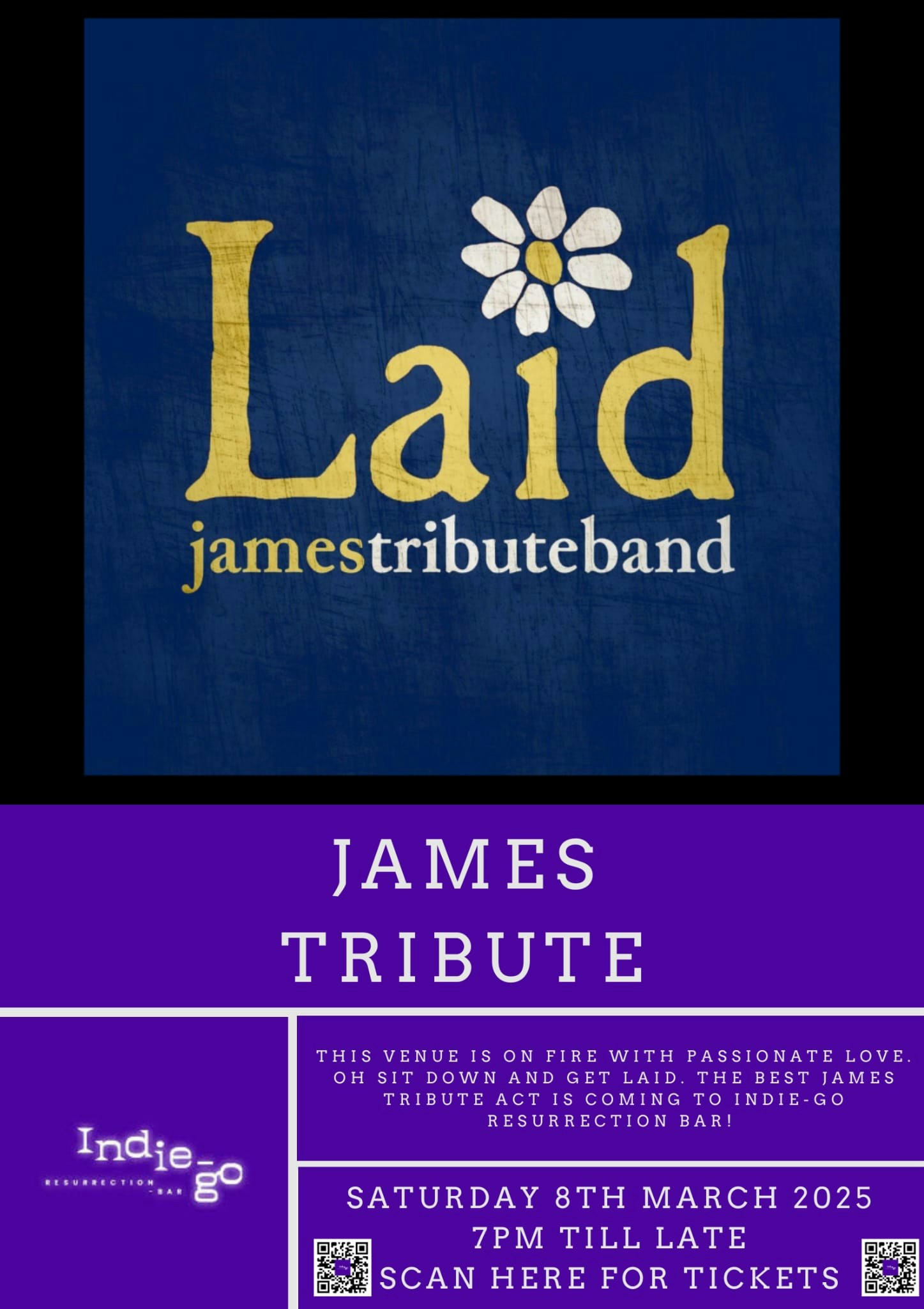 Indie-Go Resurrection presents, LAID (A TRIBUTE TO JAMES)