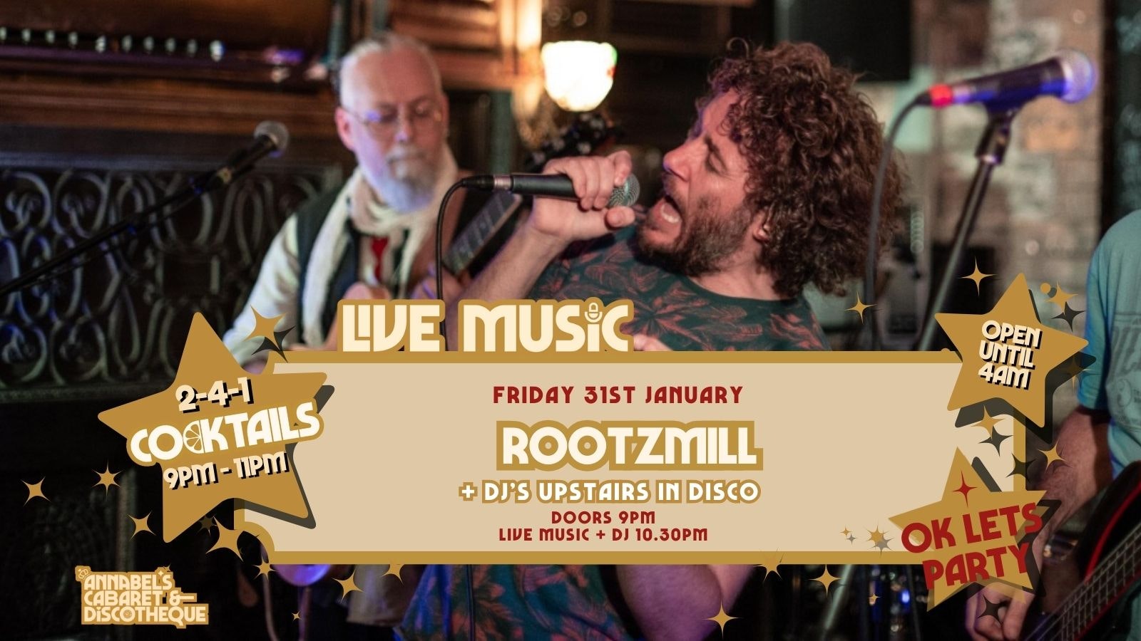 Live Music: ROOTZMILL // Annabel’s Cabaret & Discotheque