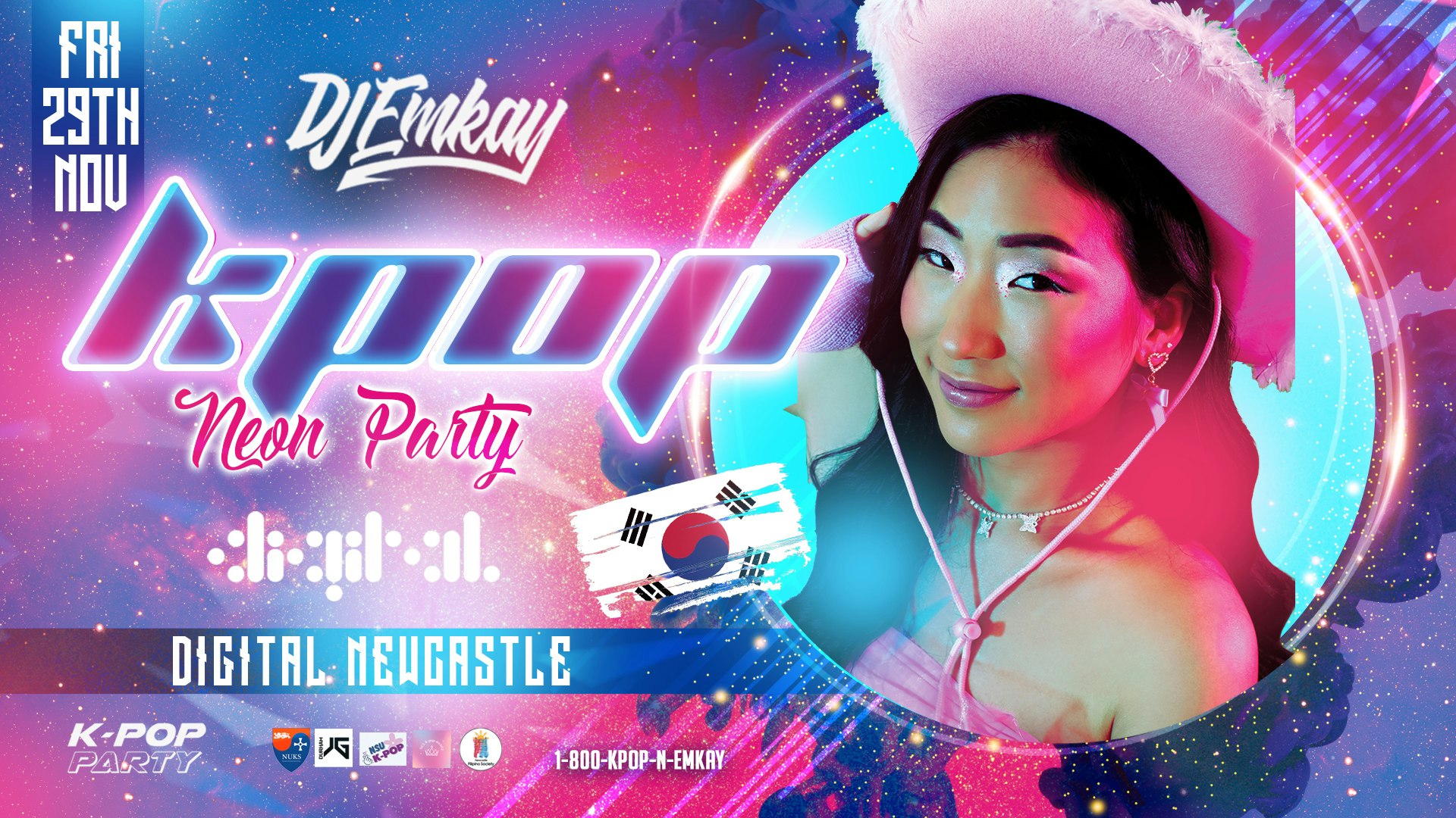 Newcastle KPOP NEON RAVE with DJ EMKAY | Friday 29th November