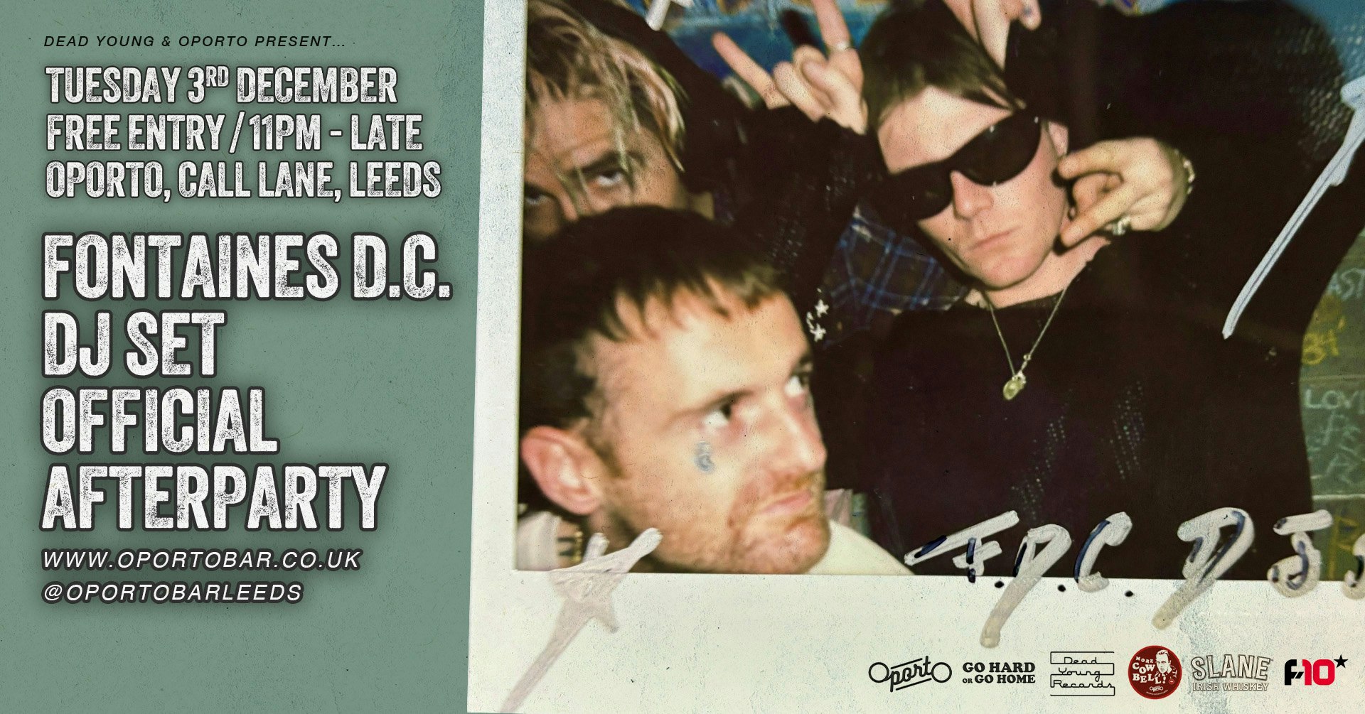 Fontaines DC DJs & Afterparty – Free Entry – No Tickets needed!