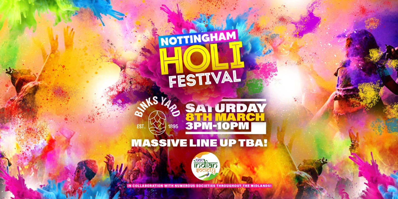 Nottingham Holi Festival 2025 | OVER 300 TICKETS SOLD !!! at Binks Yard ...