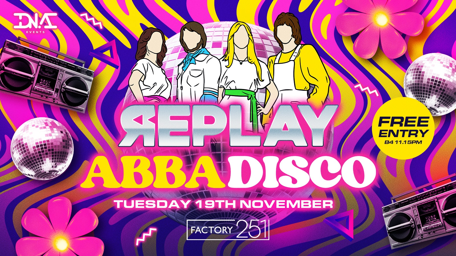 Replay Tuesdays ABBA Disco – Free Entry 🕺🏽🪩