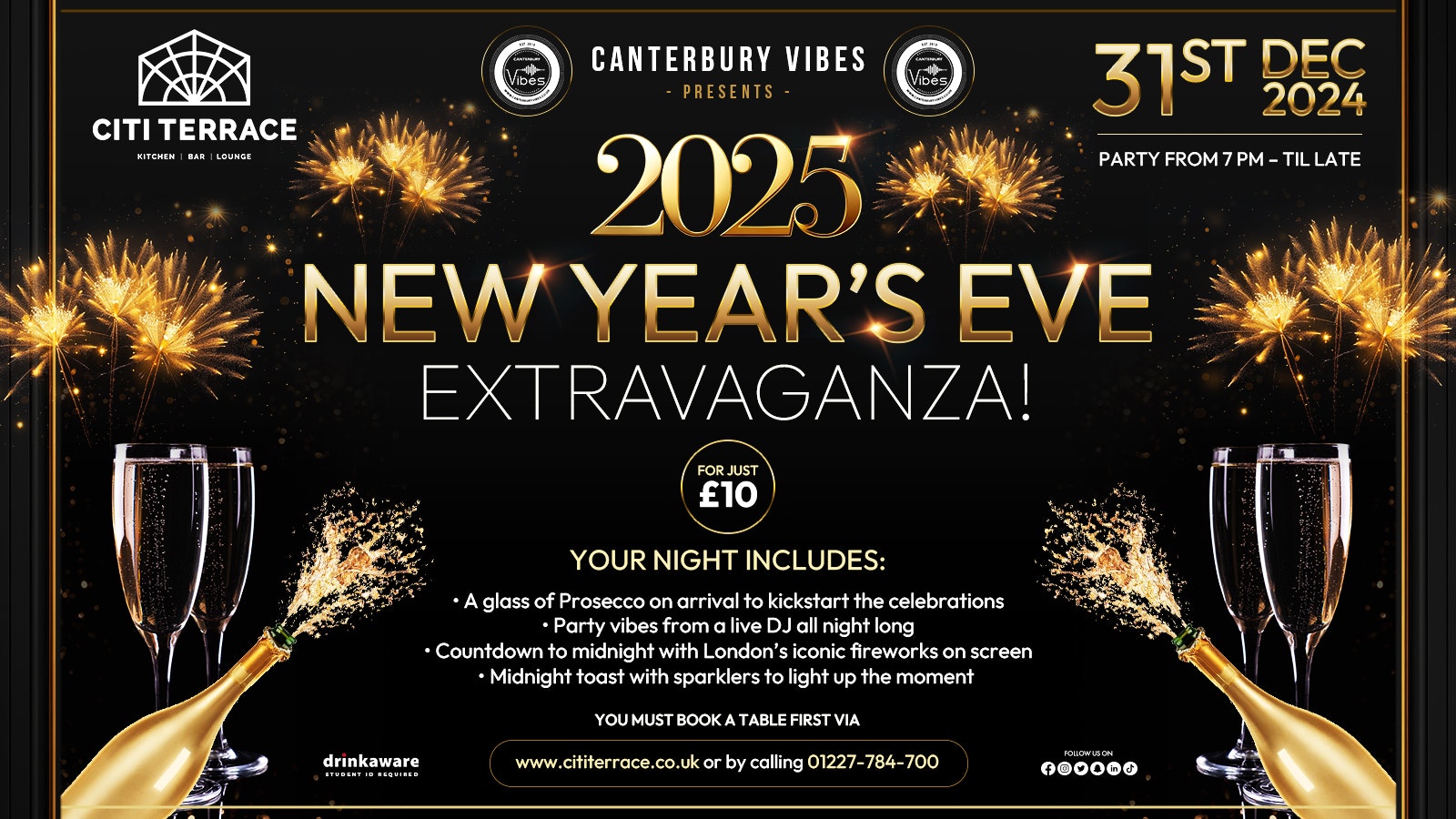 NYE PARTY CANTERBURY @ CITI TERRACE ( SOLD OUT )