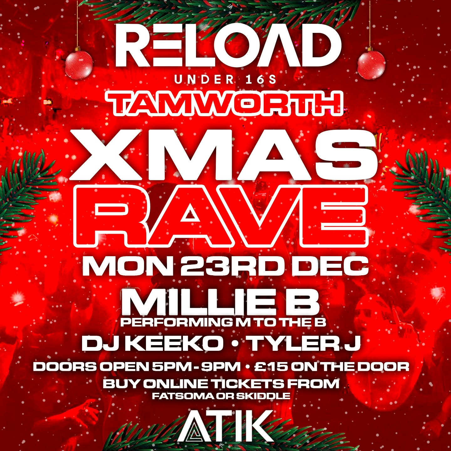 Reload Under 16s Tamworth – Christmas Rave