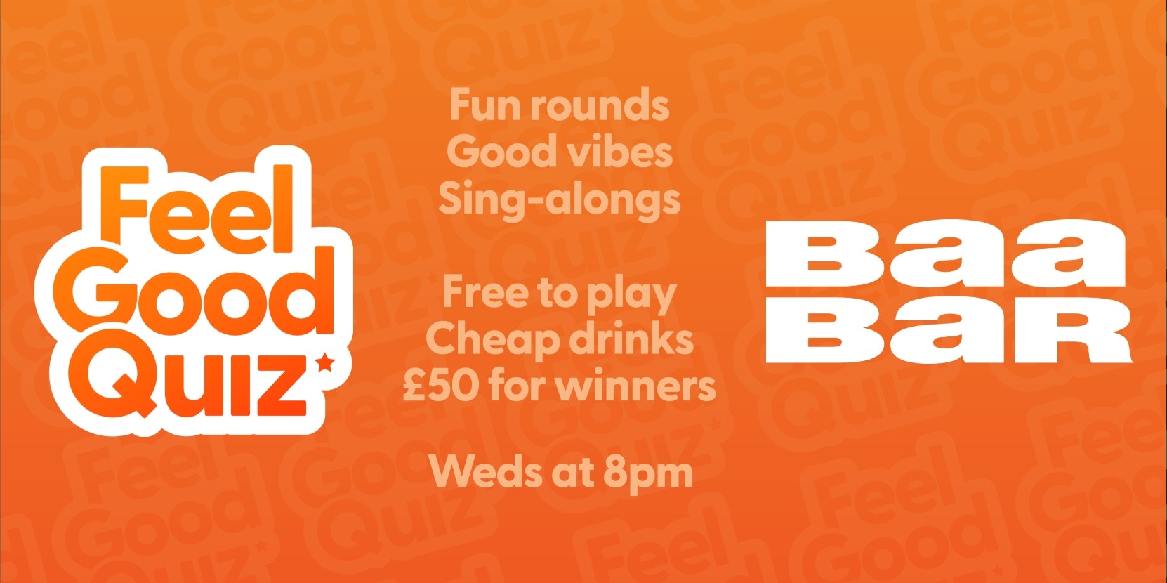Feel Good Quiz x Baa Bar