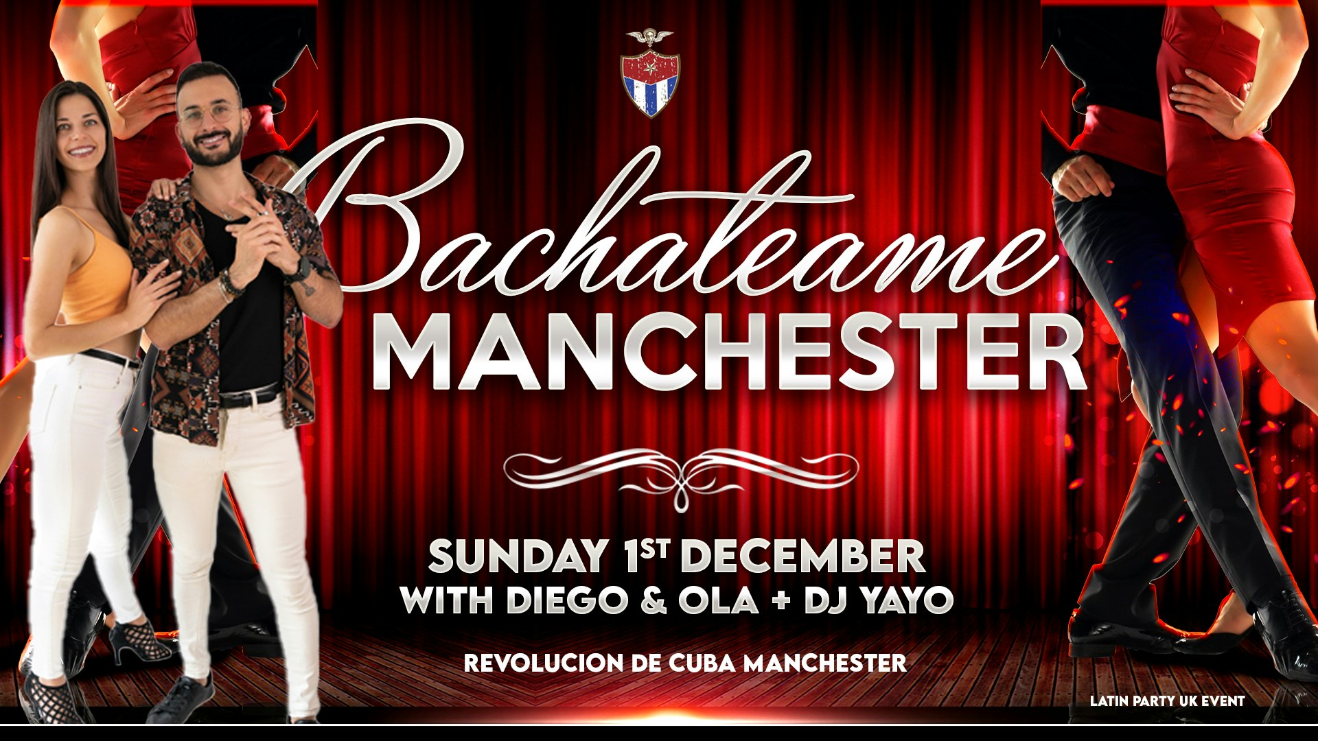 Bachateame Manchester – Sunday 1st December | Revolucion De Cuba