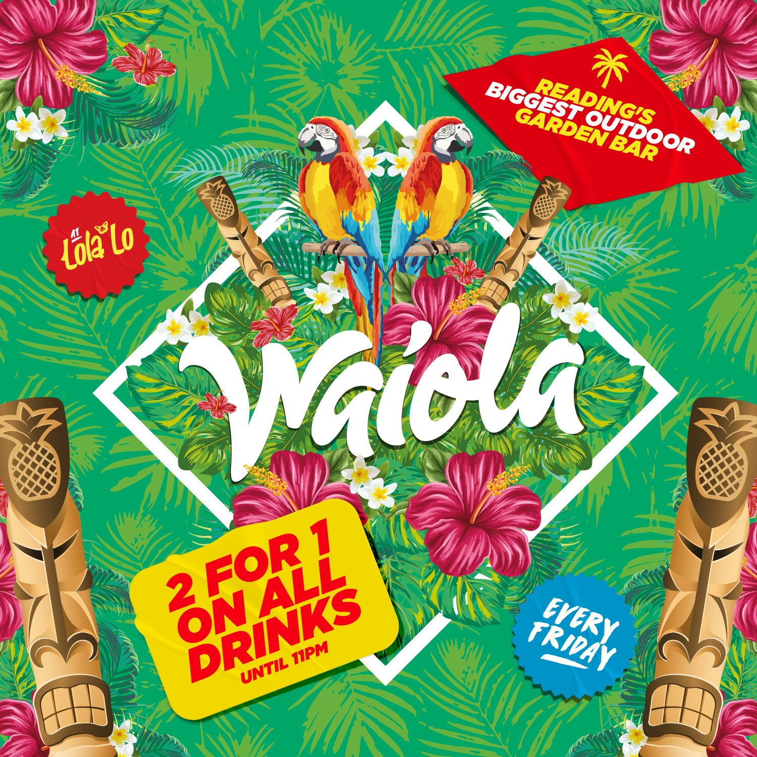 Waiola: 2-4-1 Drinks Before 11 🌴