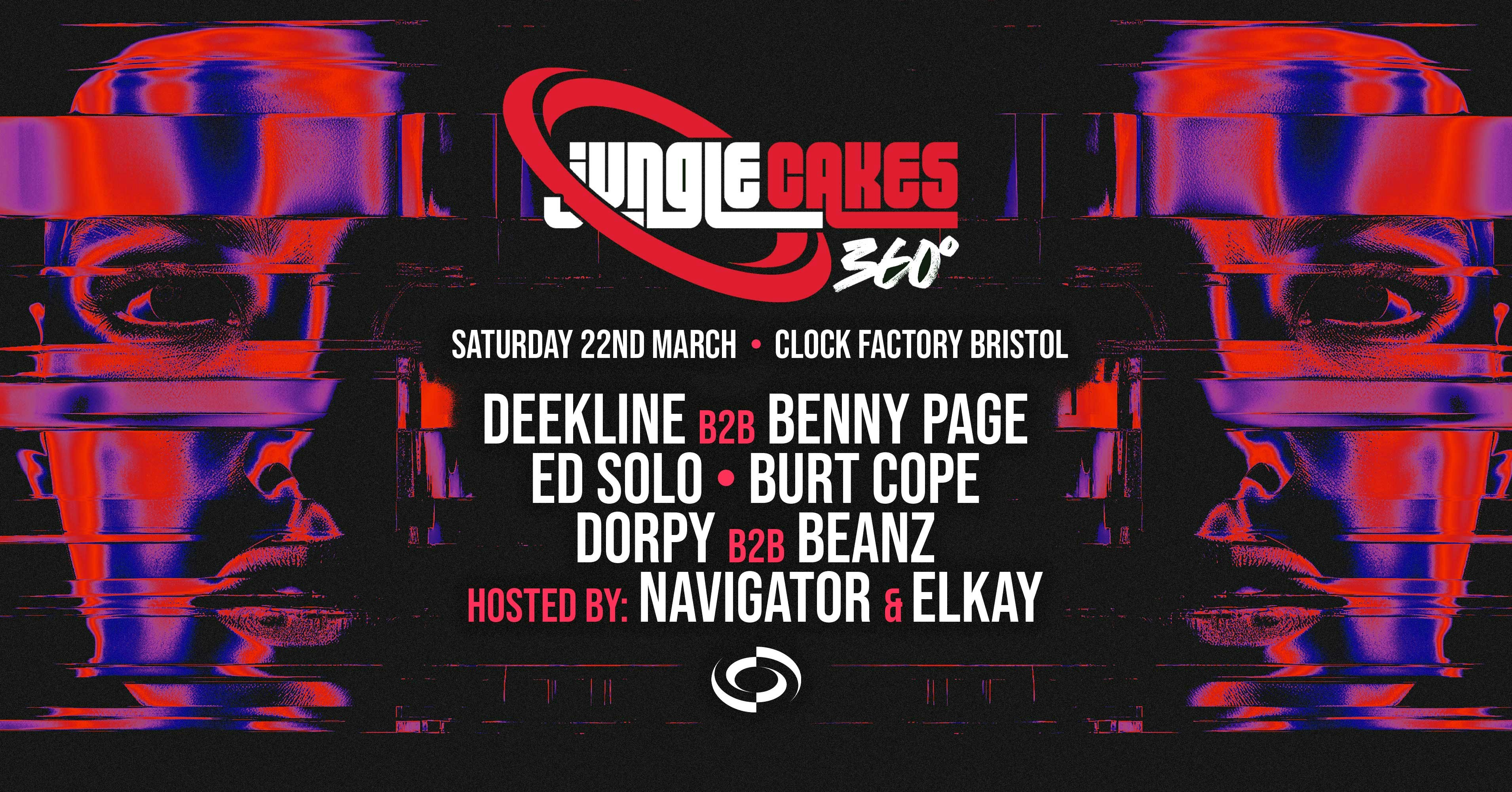 Jungle Cakes Bristol 360° • Deekline B2B Benny Page, Ed Solo, Burt Cope + More