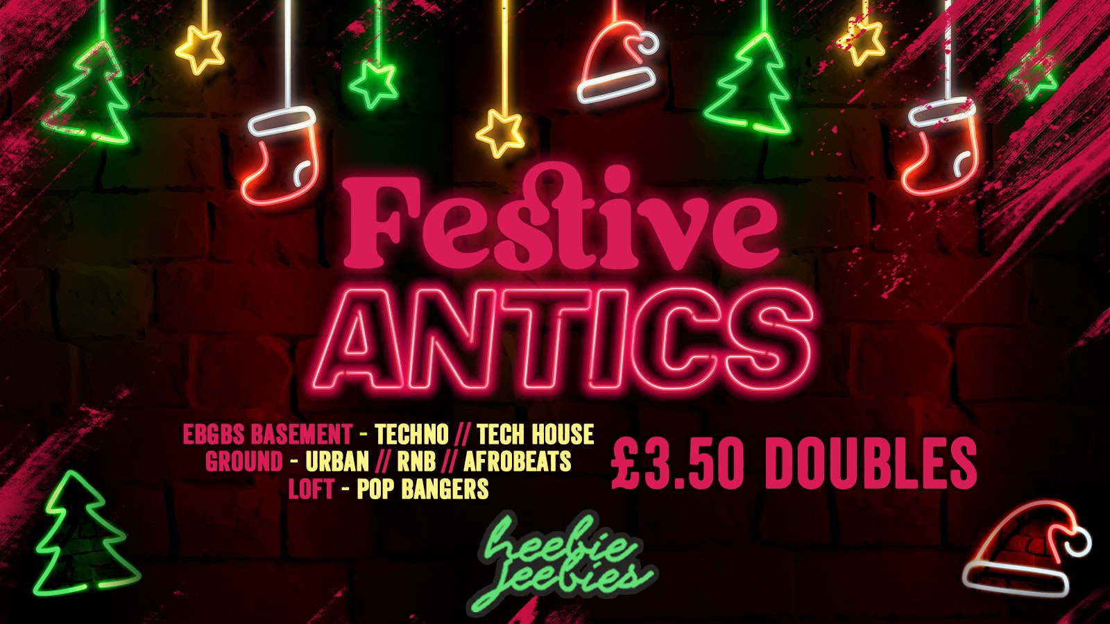 Dirty Antics Thursdays: FESTIVE ANTICS 🎄🚨 – £3.50 Doubles All Night