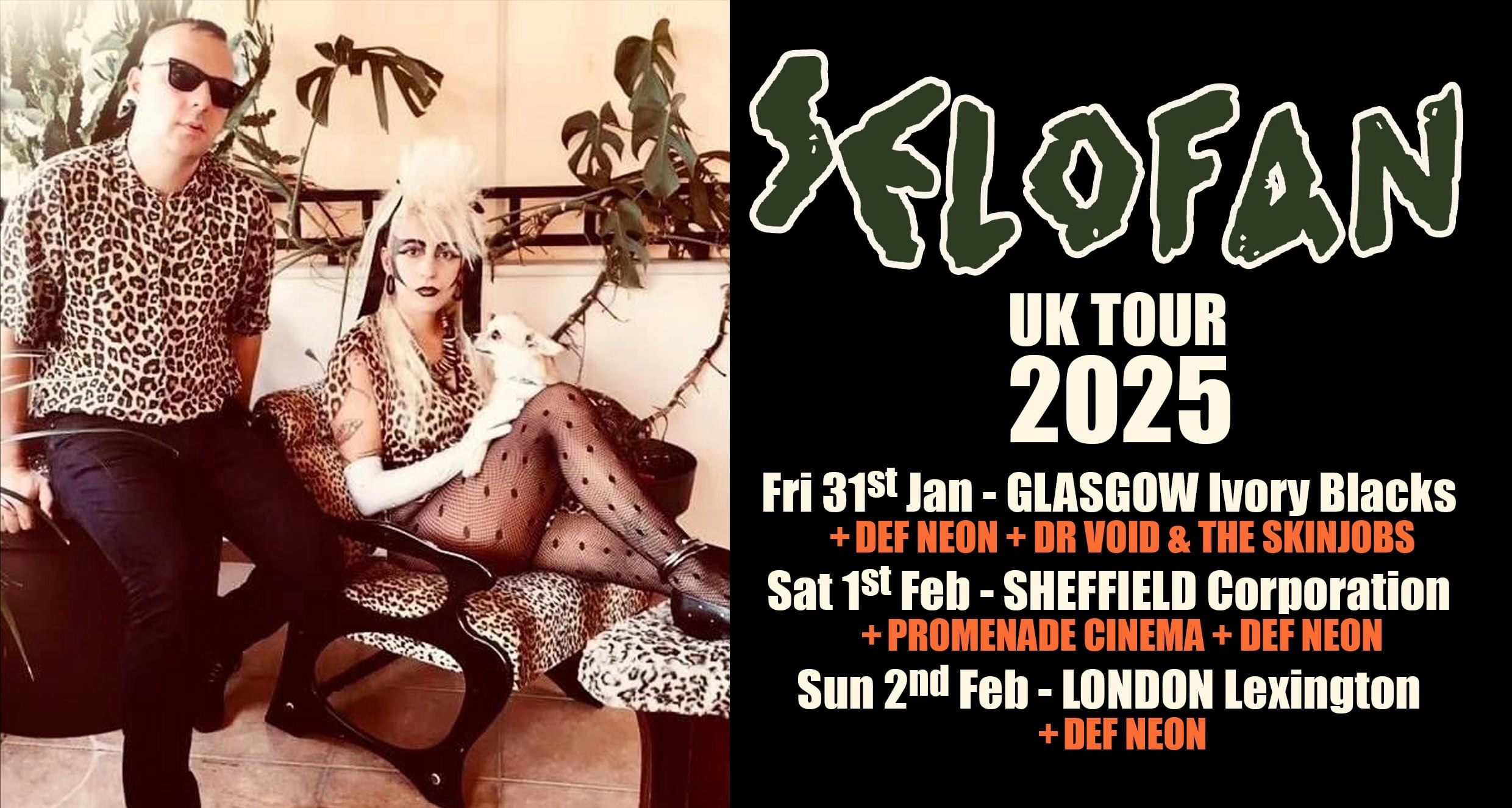 SELOFAN UK 2025 UK TOUR – Glasgow + Support Def Neon + Dr Void & The Skinjobs