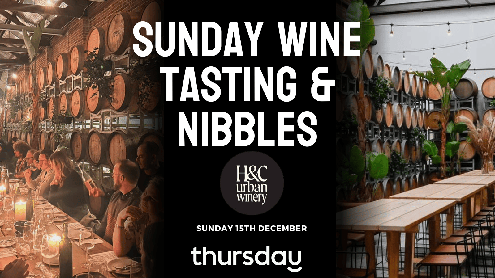 Sunday | Singles Wine Tasting & Nibbles- H&C Urban Winery | Fremantle (30+)