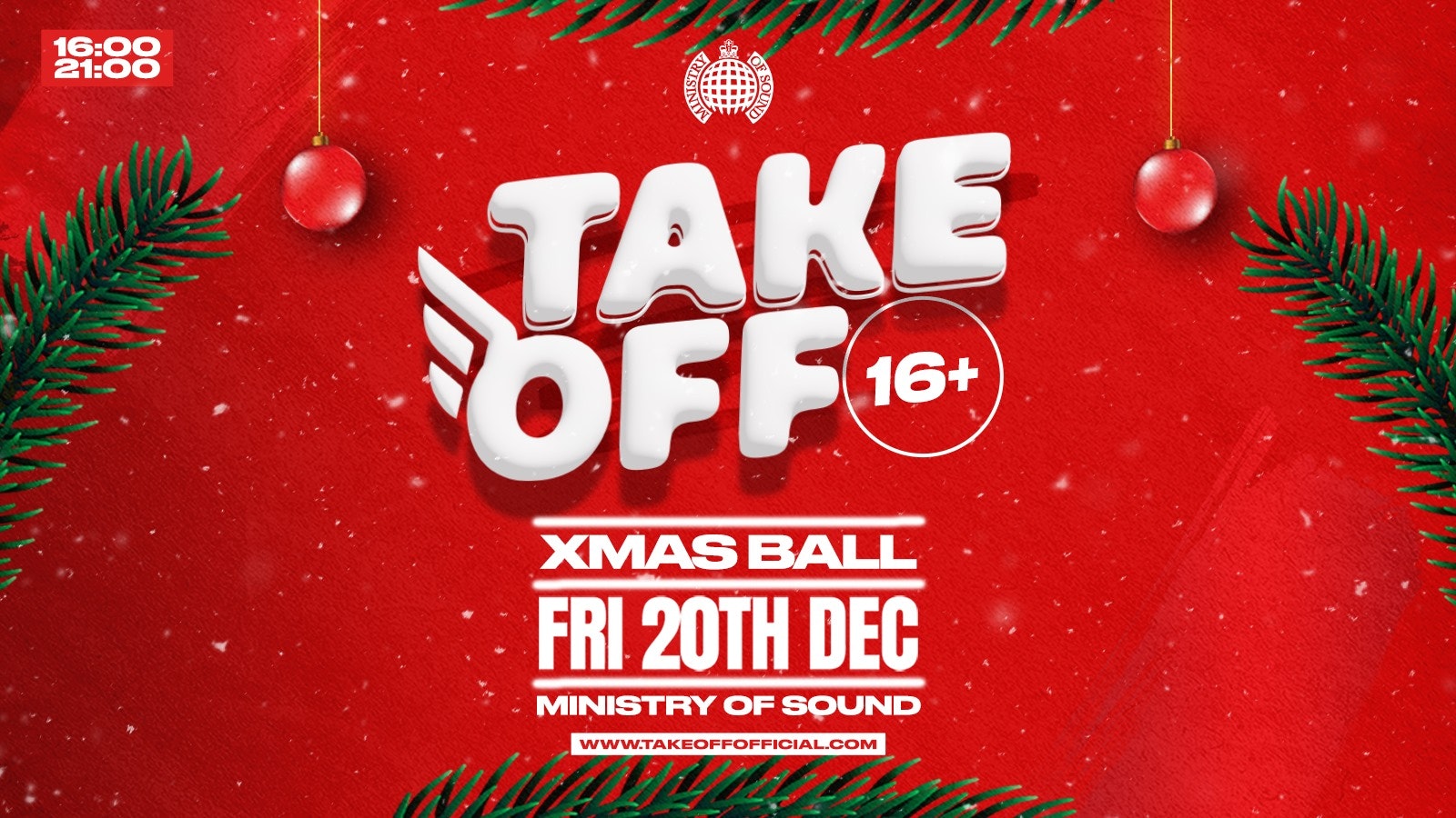 Take Off 16+ ❄️ 2024 XMAS RAVE ❄️ Ministry of Sound – Book Now!