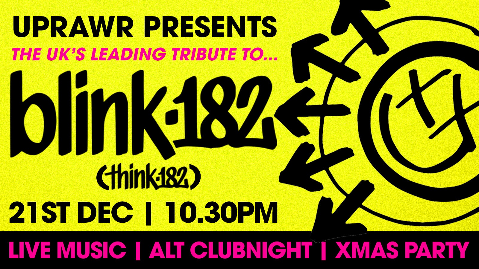 Pop Punk Christmas Party ft. Live Music from ‘Think-182’ and Pop Punk/Emo/Rock DJ Sets!