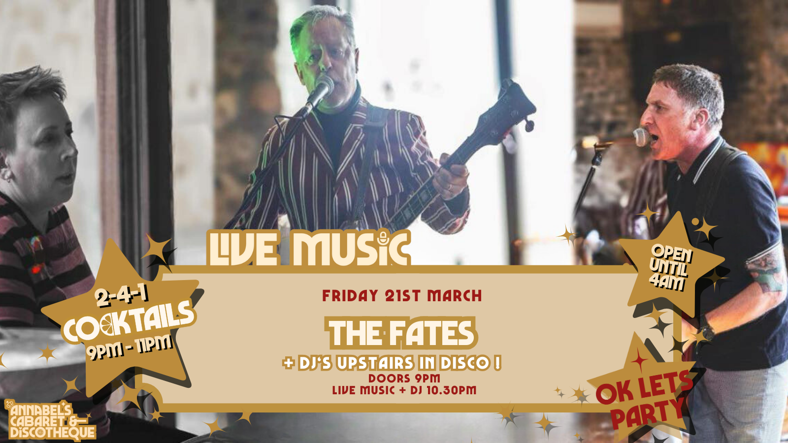 Live Music: THE FATES // Annabel’s Cabaret & Discotheque