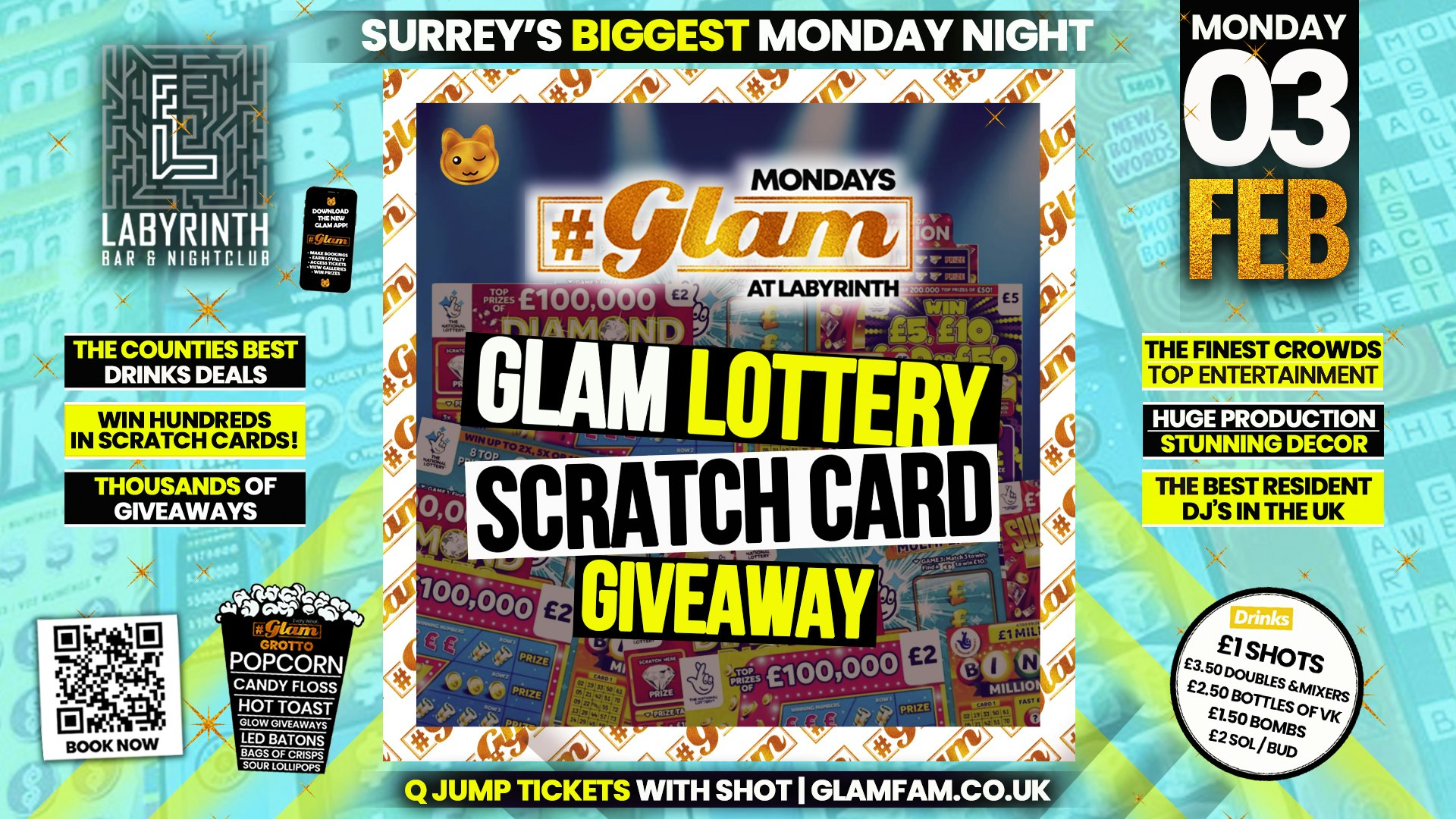 Glam – SCRATCH CARD GIVEAWAY 💷 | Mondays at Labs 😻