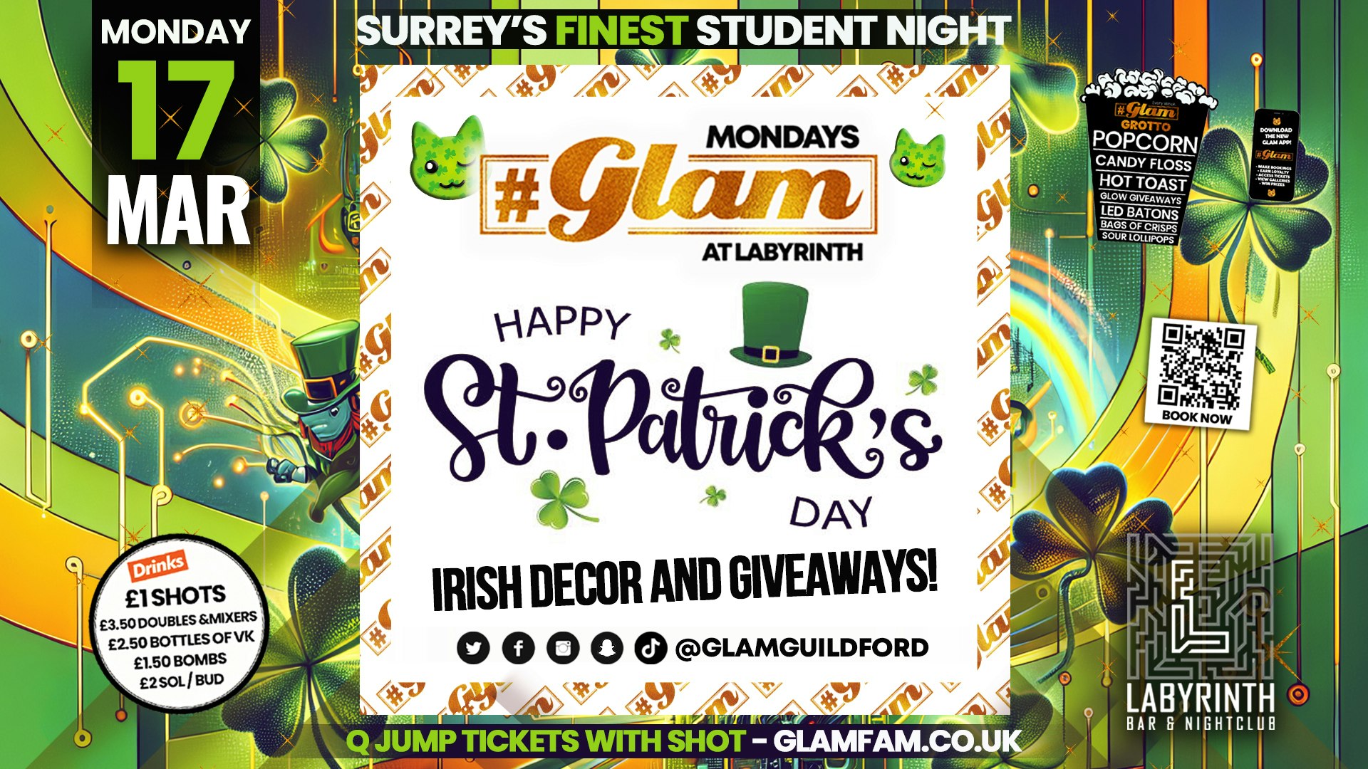 Glam – 🍀ST PATRICKS DAY TAKEOVER🍀| Monday at Labs 😻