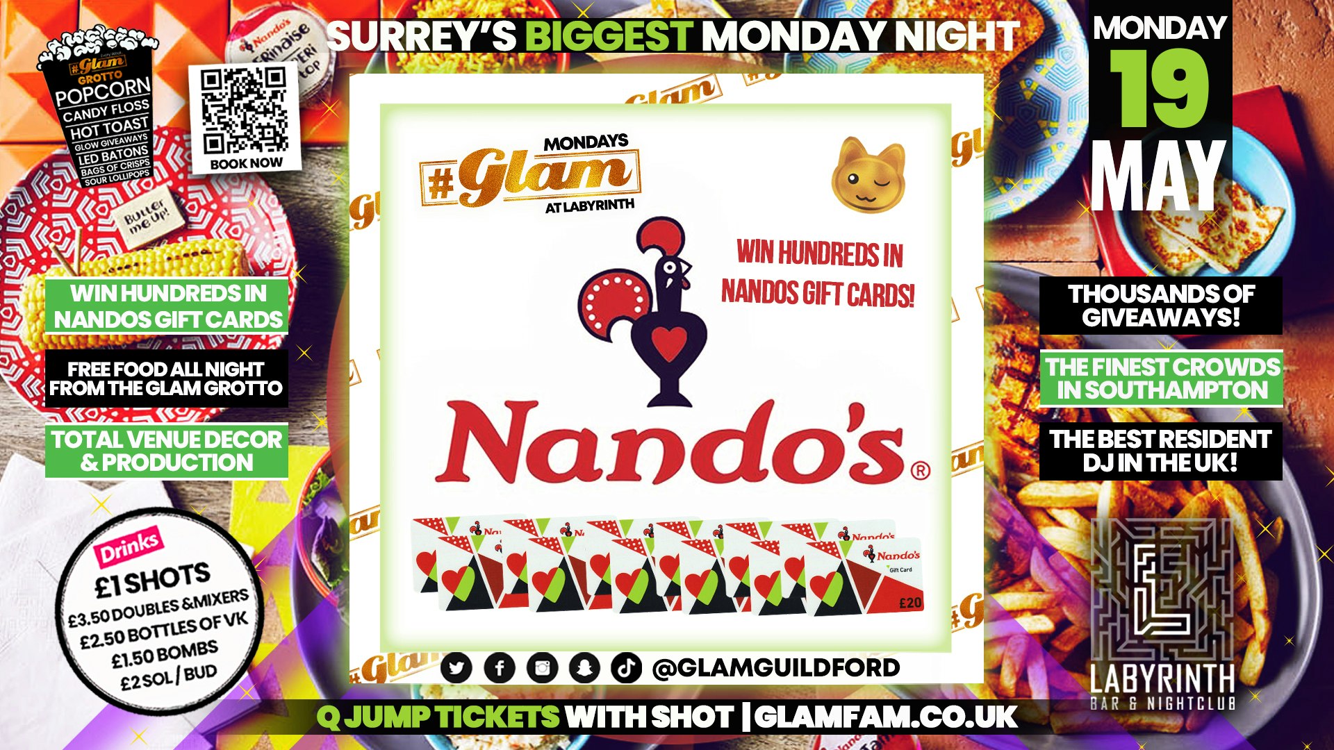 Glam –  NANDOS TAKEOVER 😋 | Mondays at Labs 😻