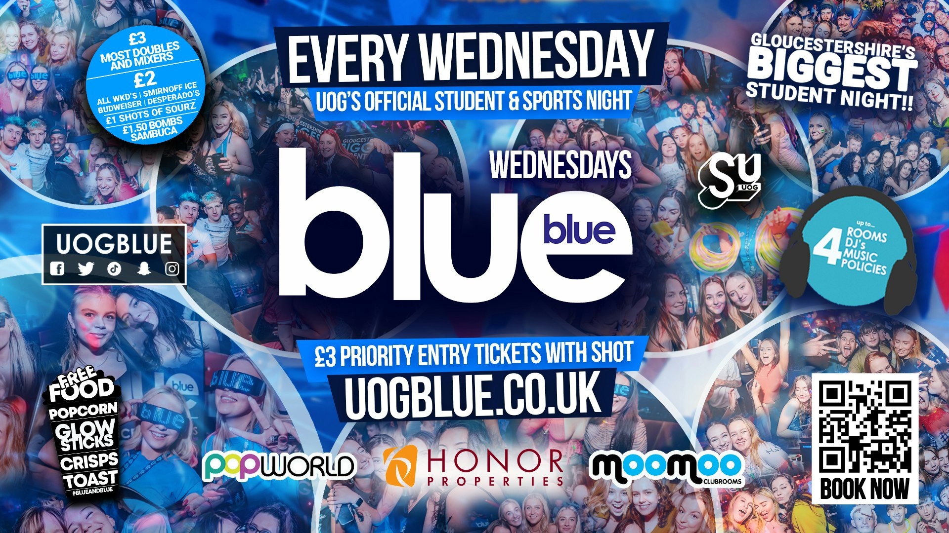 Blue and Blue Wednesdays | Gloucestershire’s Biggest Student Night 💙