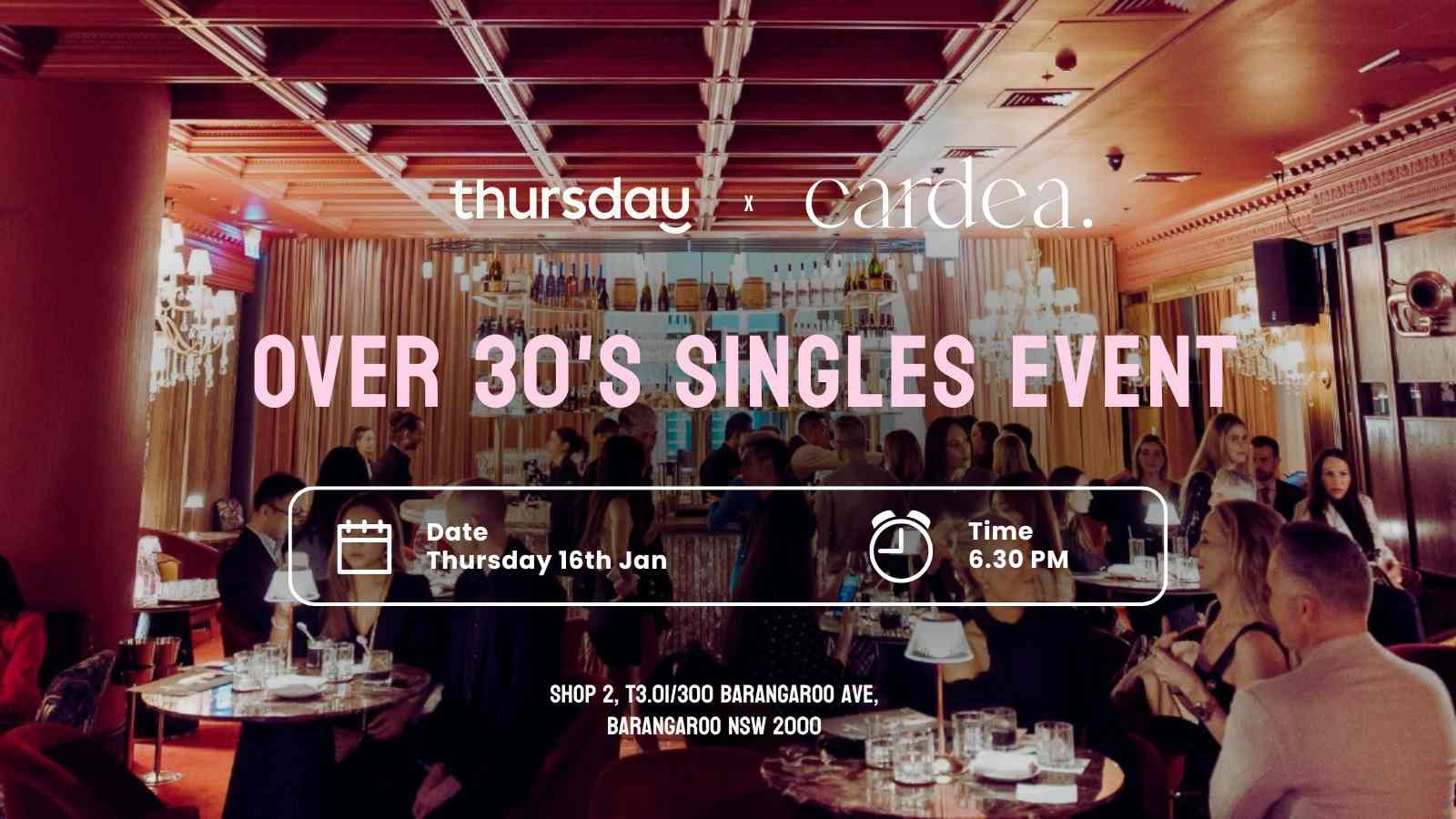 Thursday | 🍸 Over 30’s | Cardea