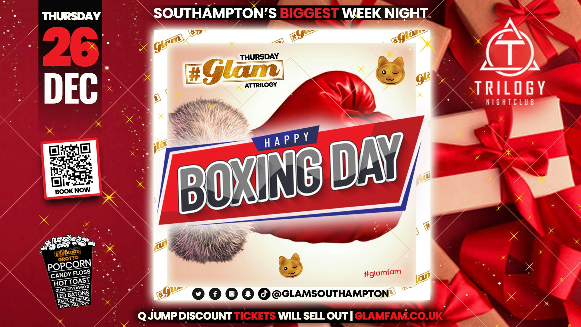 Glam – 🎁﻿ BOXING DAY TAKEOVER! 🎁 | Southampton’s Biggest Week Night 😻