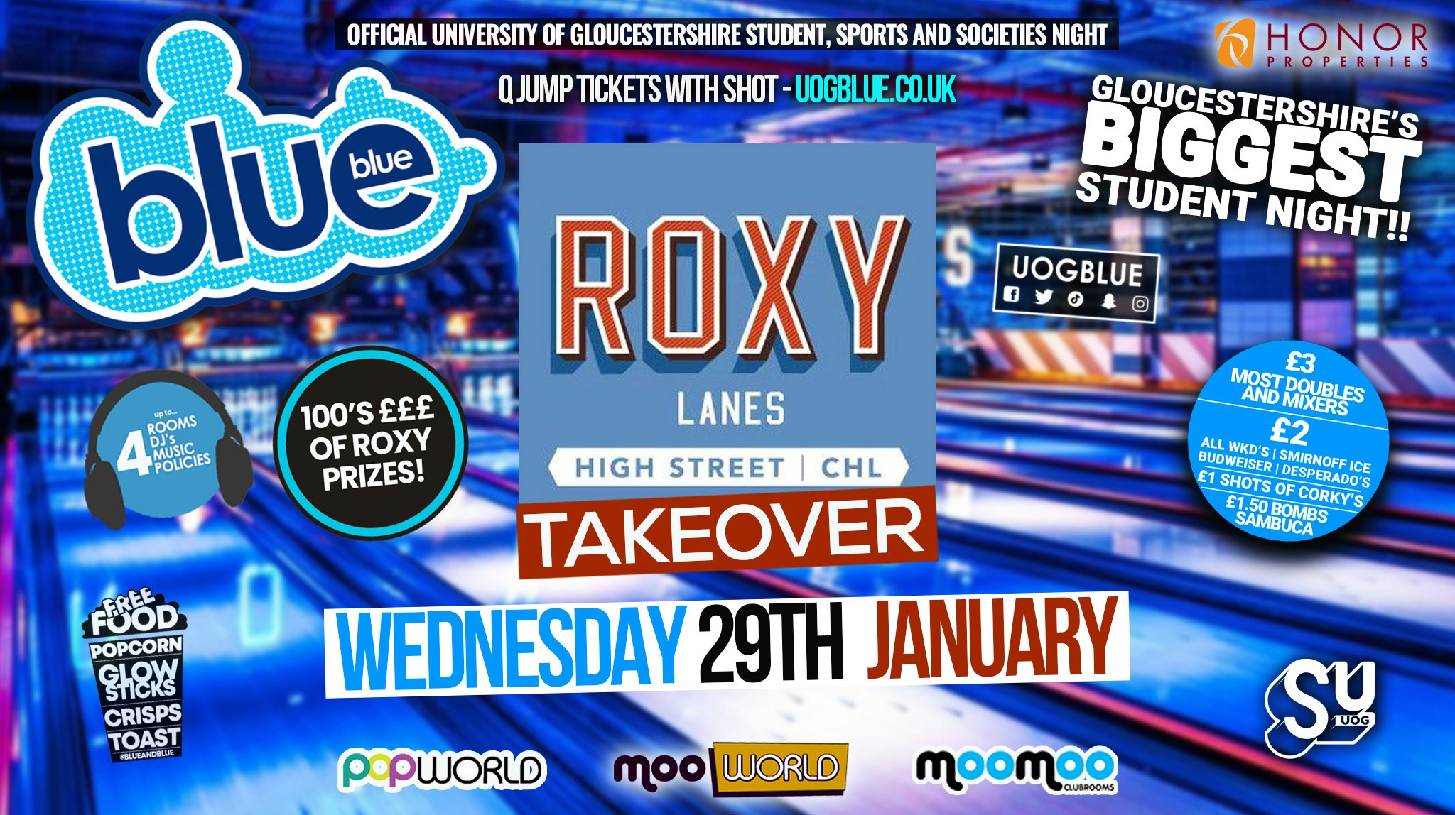 Blue and Blue Wednesdays | 🏏⚾🎳 ROXY LANES TAKEOVER 🎤🍹🎱