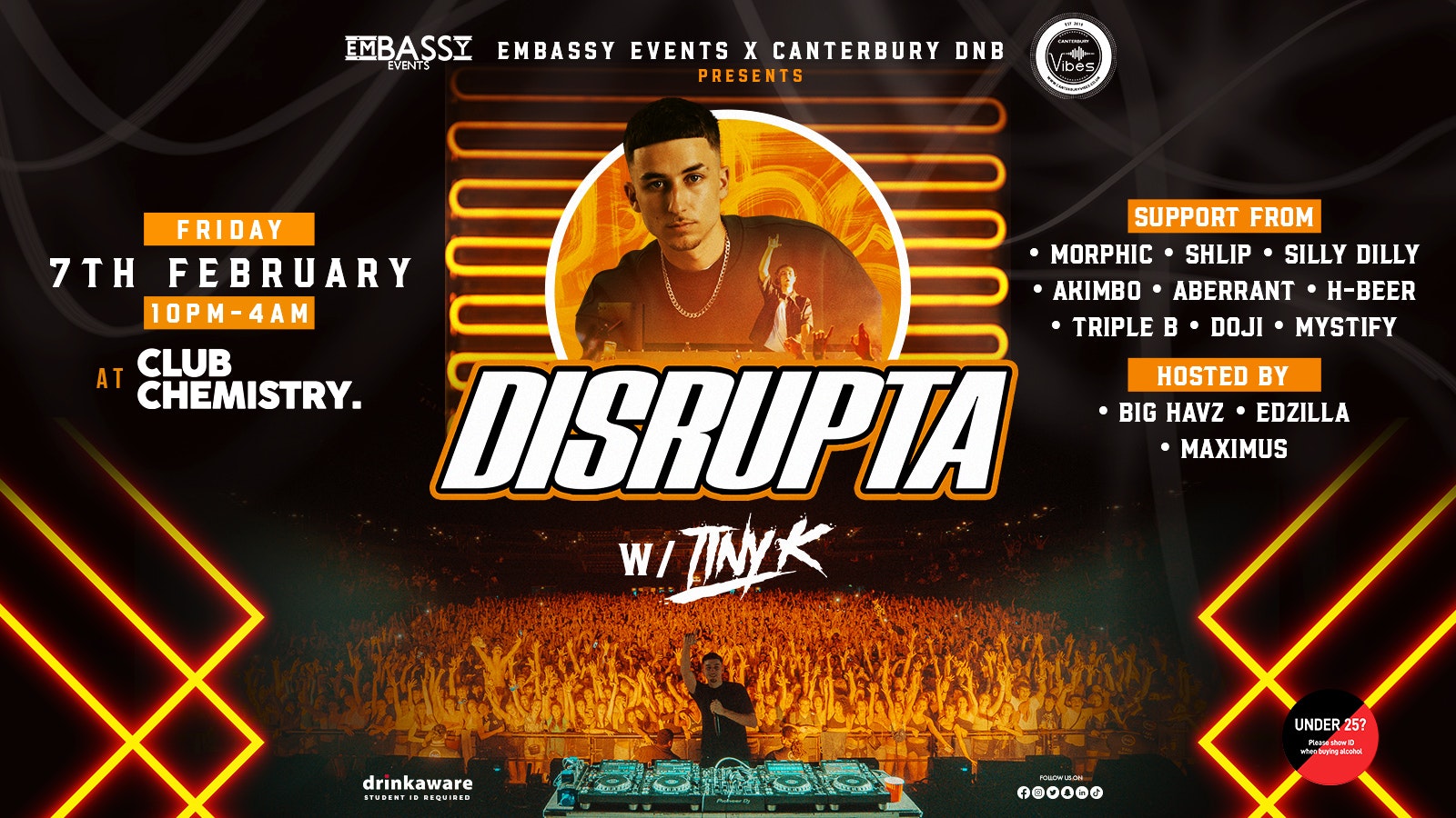 DISRUPTA @ CLUB CHEM – FIRST TIME IN CANTERBURY