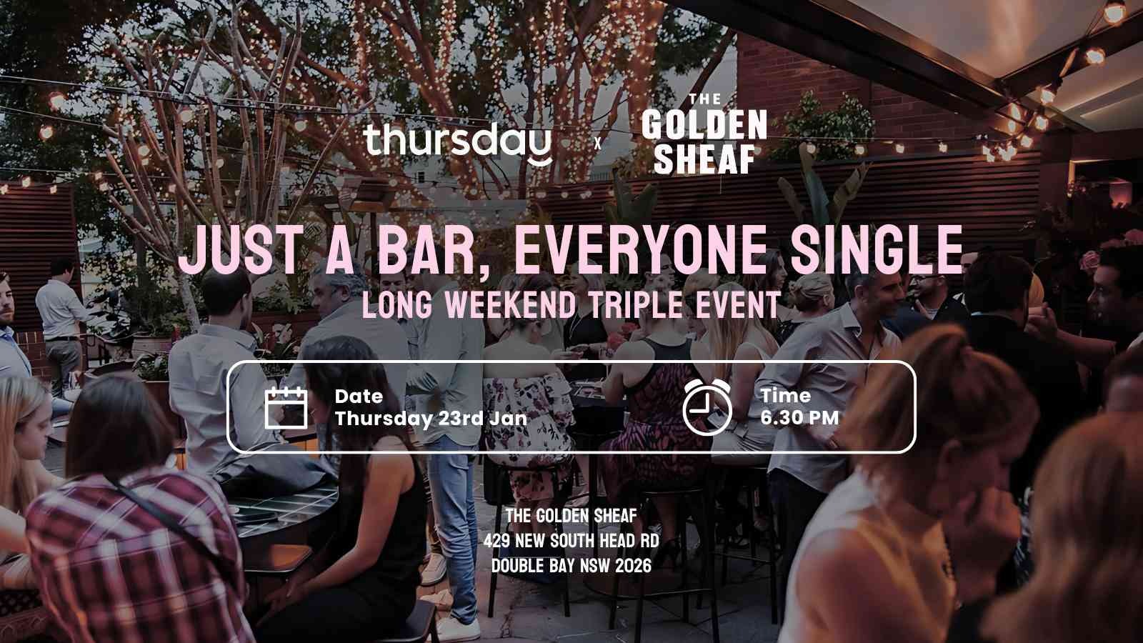 Thursday | 🌳 The Sheaf | Long Weekend Event #1 | Double Bay