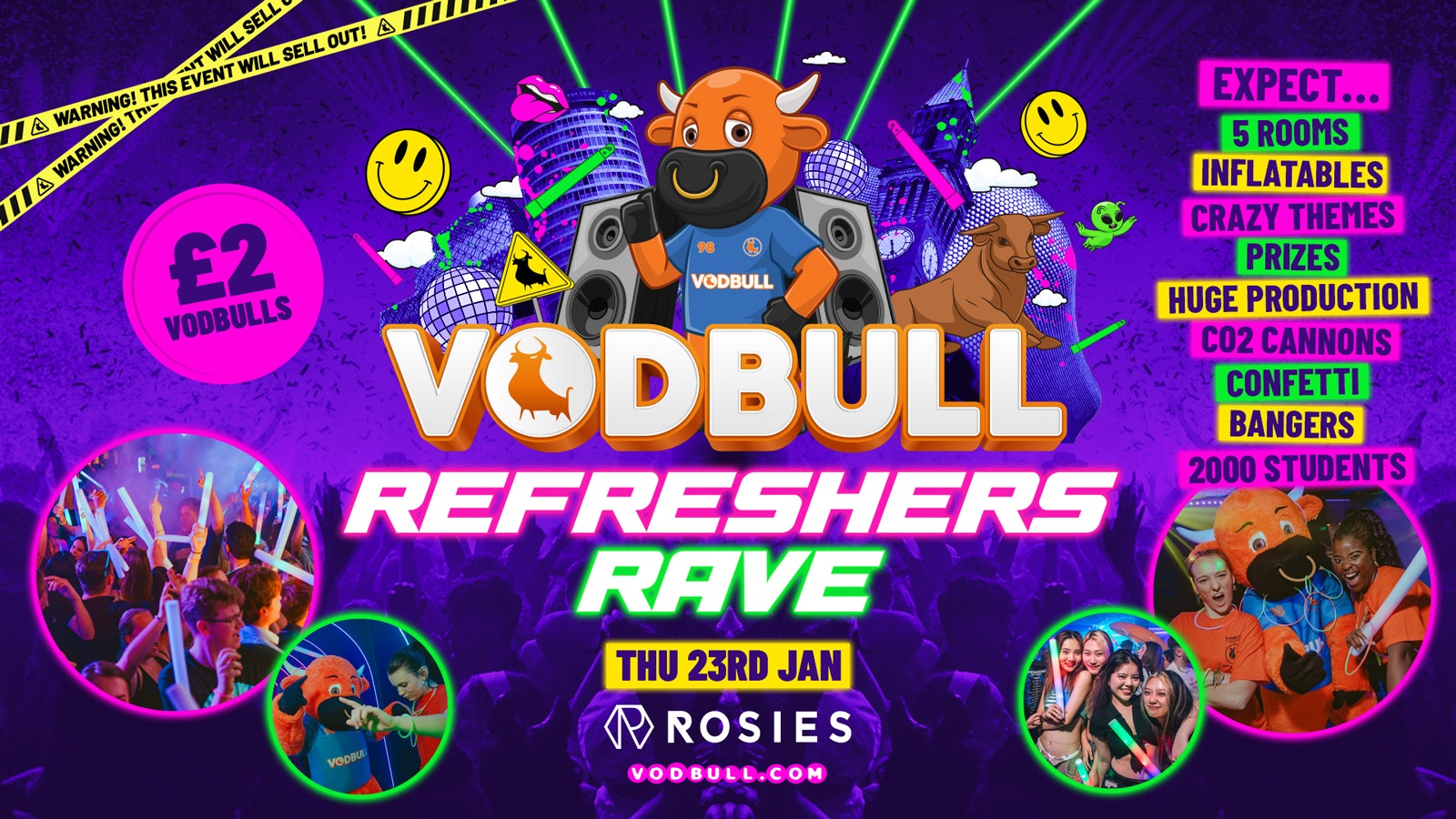 🧡 VODBULL [FINAL 50 TIX!!]  at ROSIES!! REFRESHERS RAVE 23/01/25