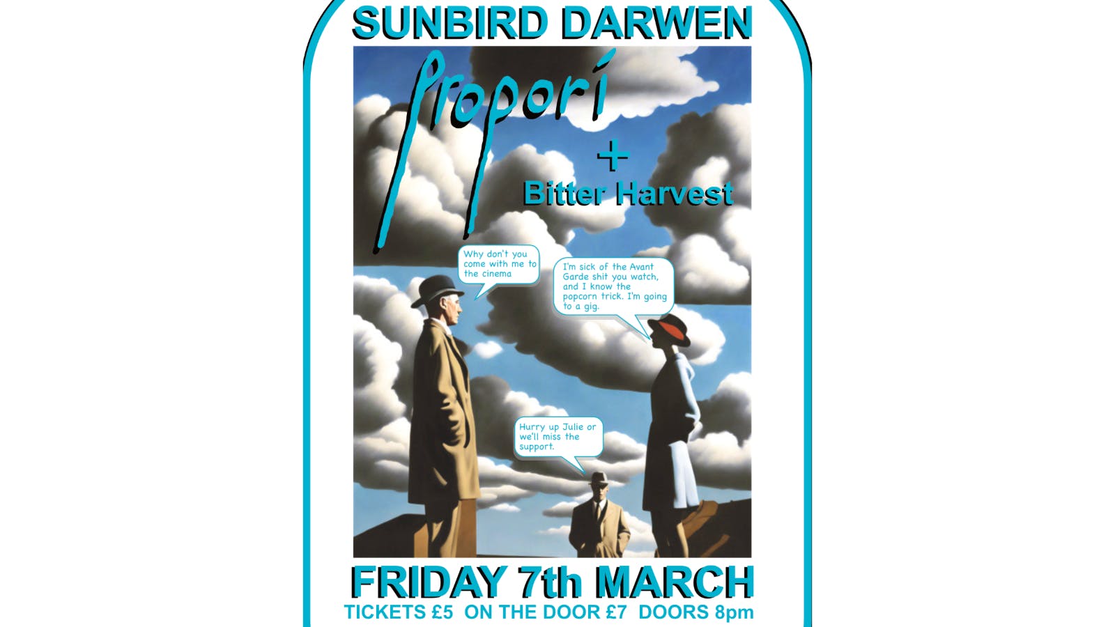 Propori + Bitter Harvest – Friday 7th March 2025 | Sunbird Records, Darwen
