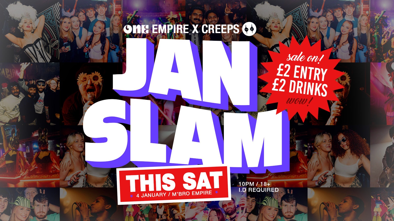 Jan Slam – £2 Drinks + £2 Entry