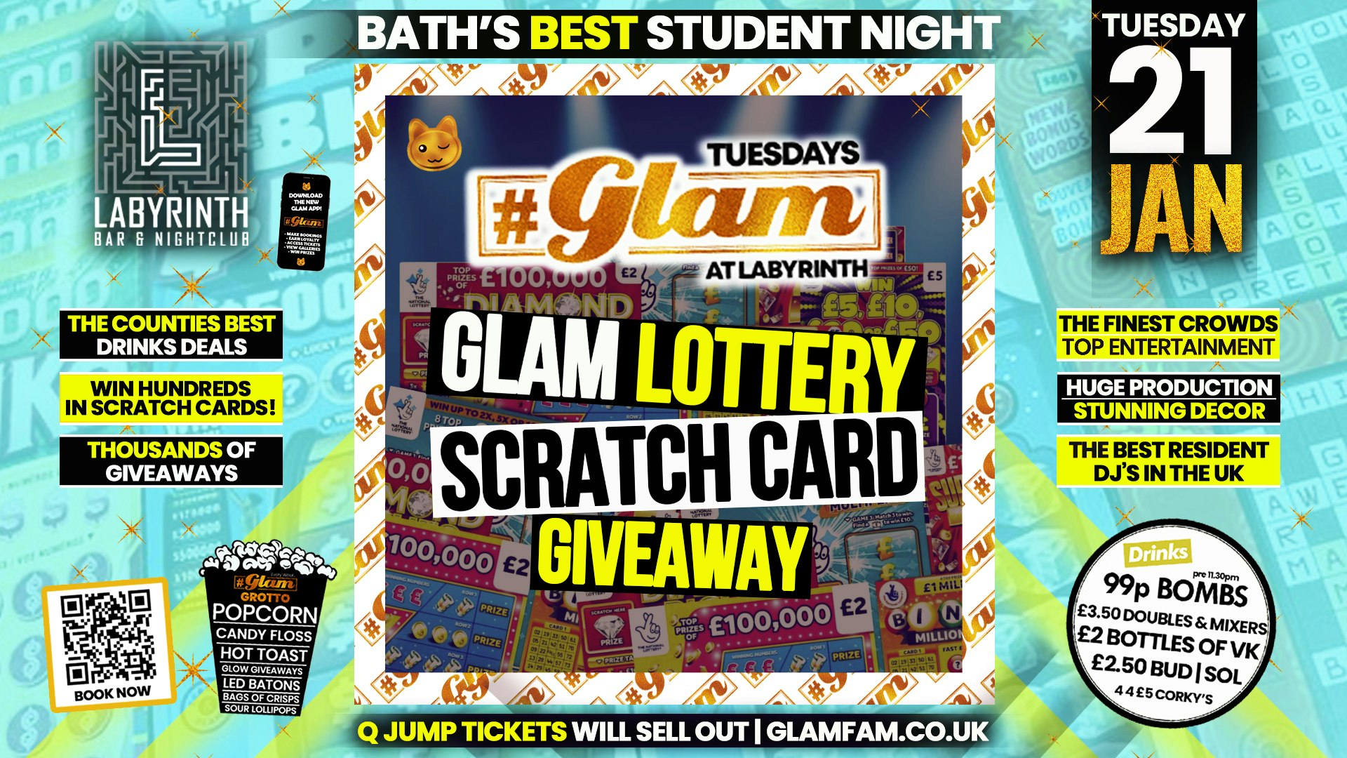 Glam – SCRATCH CARD GIVEAWAY 💷 | Tuesdays at Labs 😻