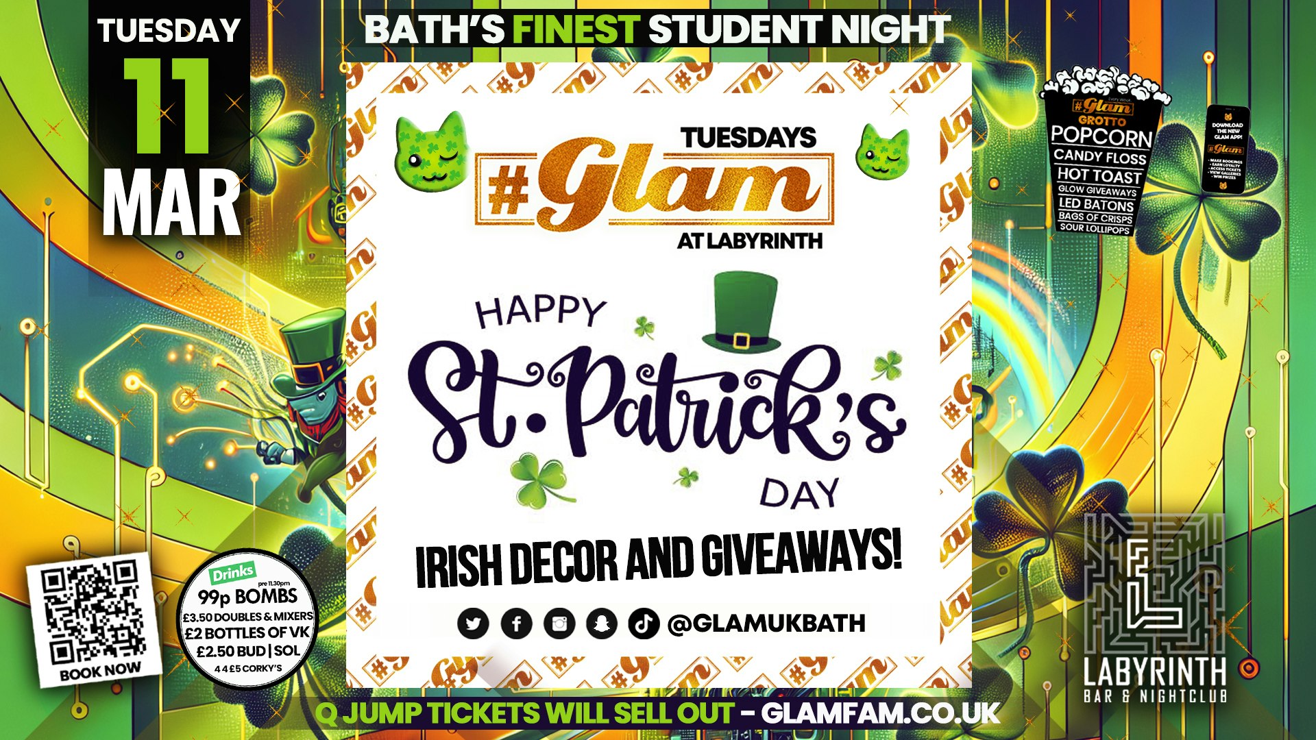 Glam – 🍀ST PATRICKS DAY TAKEOVER🍀| Tuesdays at Labs 😻