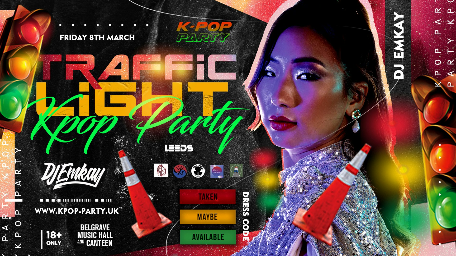 K-Pop TRAFFIC LIGHT Party Leeds with DJ EMKAY | Friday 8th March