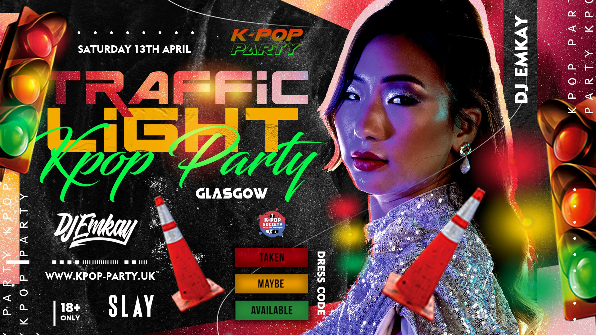 K-Pop TRAFFIC LIGHT Party Glasgow with DJ EMKAY | Saturday 13th April