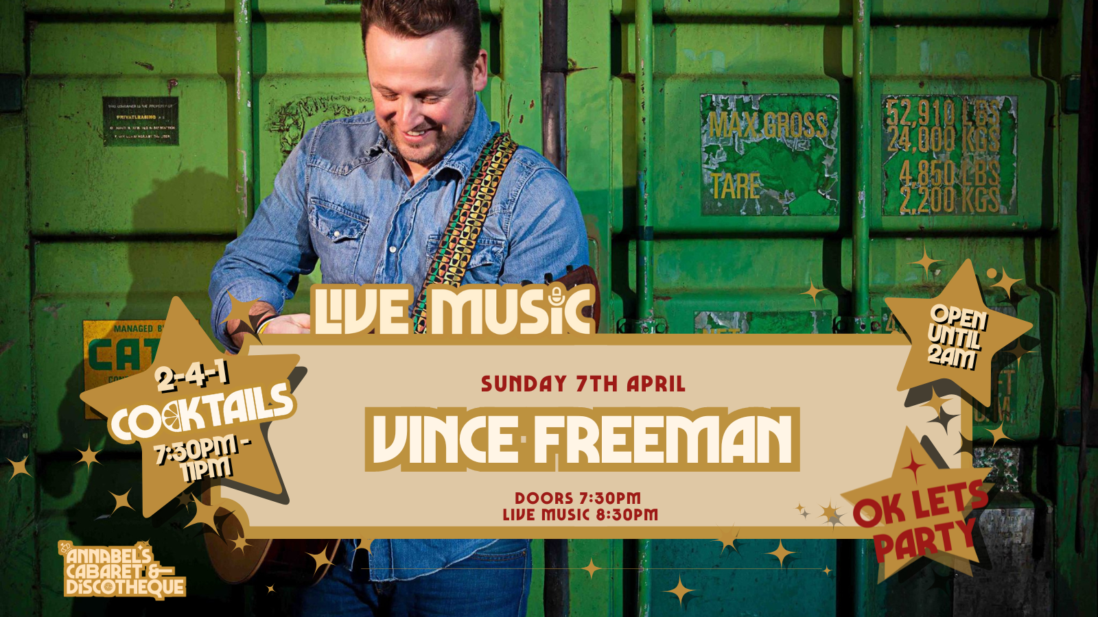 Live Music: VINCE FREEMAN // Annabel’s Cabaret & Discotheque