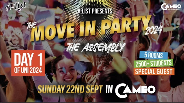Official A-List Student Move In Party Bournemouth 2024 