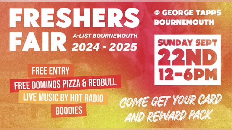 The A-List Student Freshers Fair Bournemouth 2024 