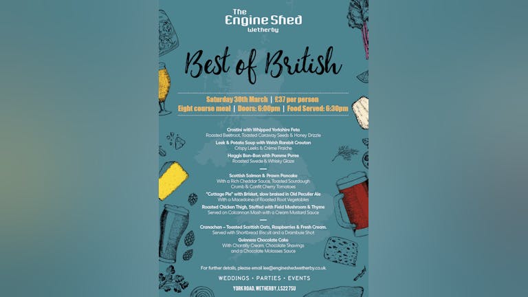 Best of British 8 Course Meal